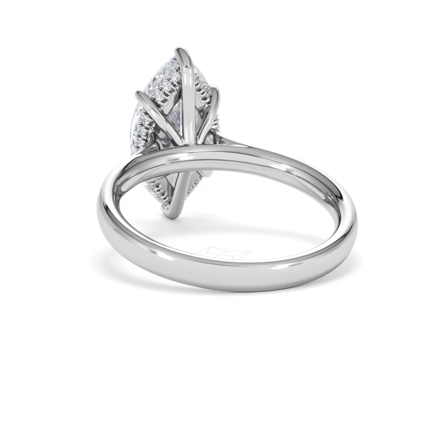 Amora Marquise 3.11ct Hidden Halo Lab Diamond Engagement Ring G/VS Set in 18K White Gold - Image 52