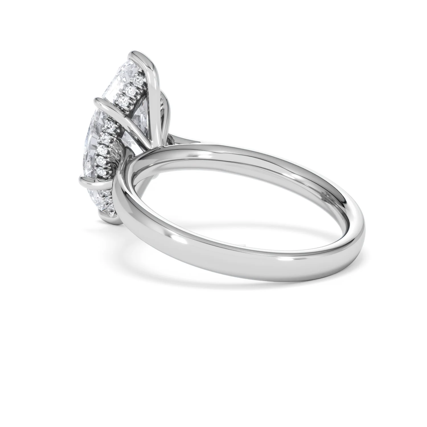 Amora Marquise 3.11ct Hidden Halo Lab Diamond Engagement Ring G/VS Set in 18K White Gold - Image 58