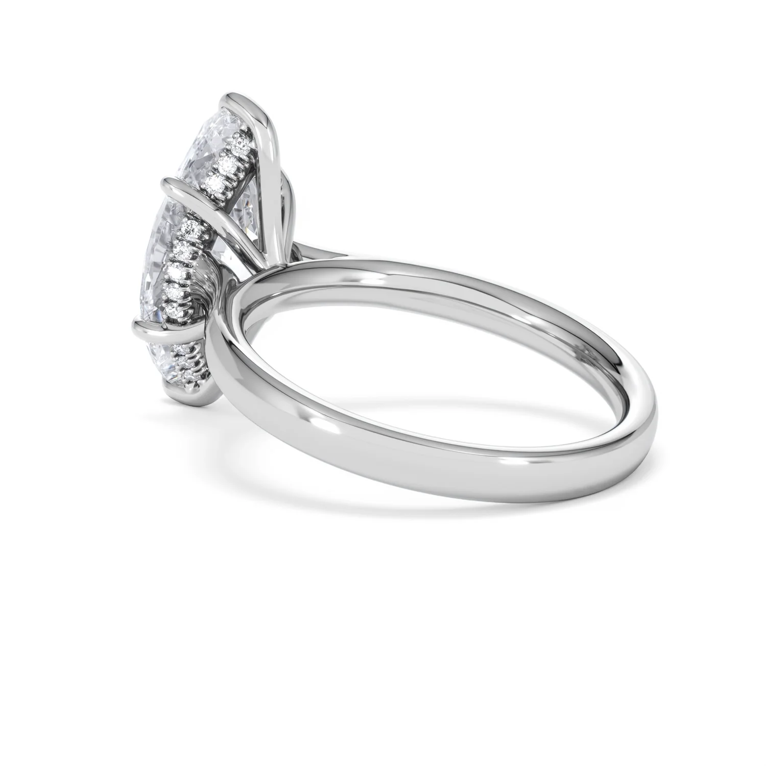 Amora Marquise 3.11ct Hidden Halo Lab Diamond Engagement Ring G/VS Set in 18K White Gold - Image 59
