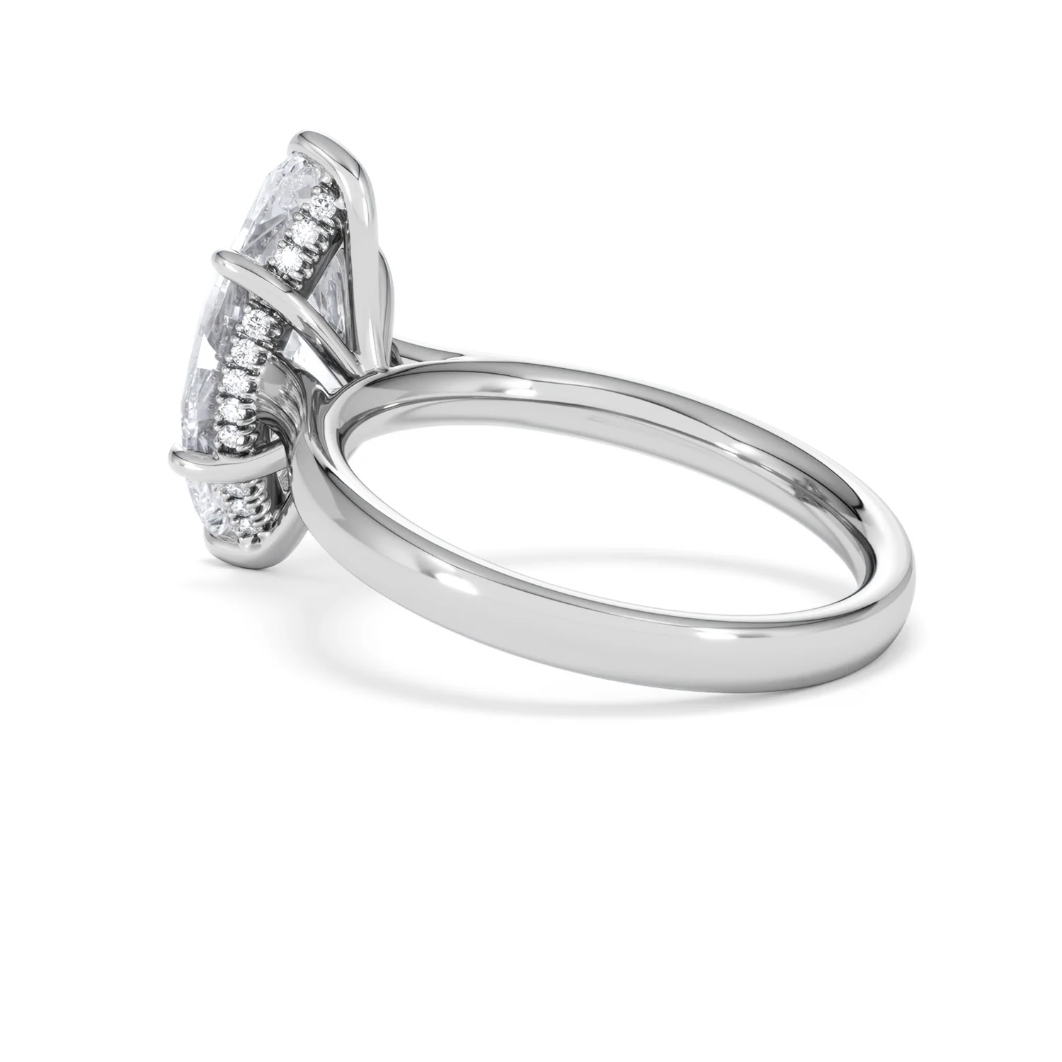 Amora Marquise 3.11ct Hidden Halo Lab Diamond Engagement Ring G/VS Set in 18K White Gold - Image 60