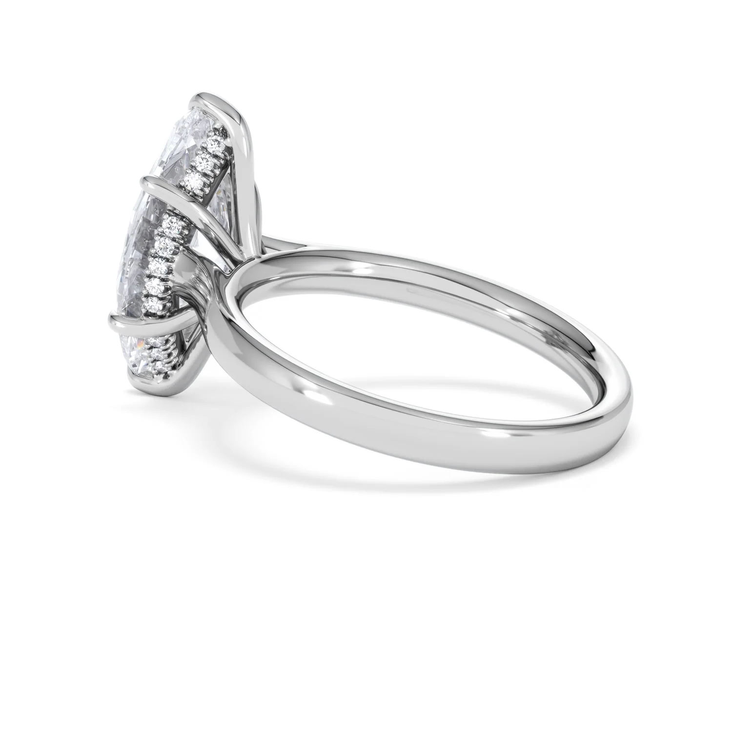 Amora Marquise 3.11ct Hidden Halo Lab Diamond Engagement Ring G/VS Set in 18K White Gold - Image 61