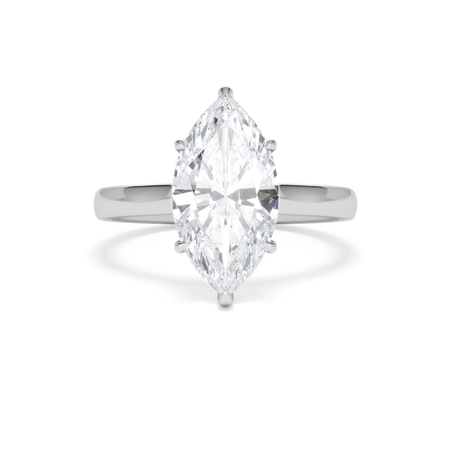 Amora Marquise 3.11ct Hidden Halo Lab Diamond Engagement Ring G/VS Set in 18K White Gold - Image 8