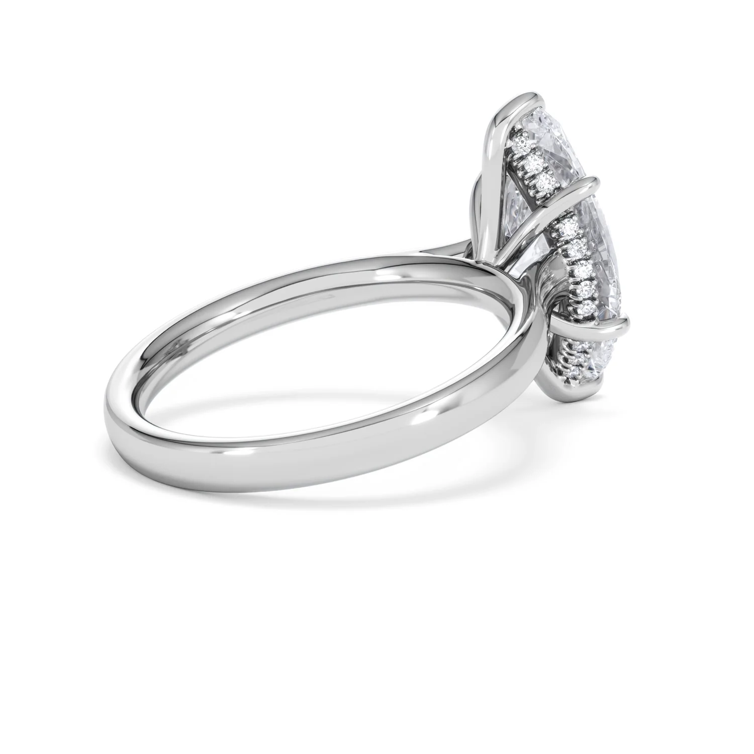 Amora Marquise 3.11ct Hidden Halo Lab Diamond Engagement Ring G/VS Set in Platinum - Image 36