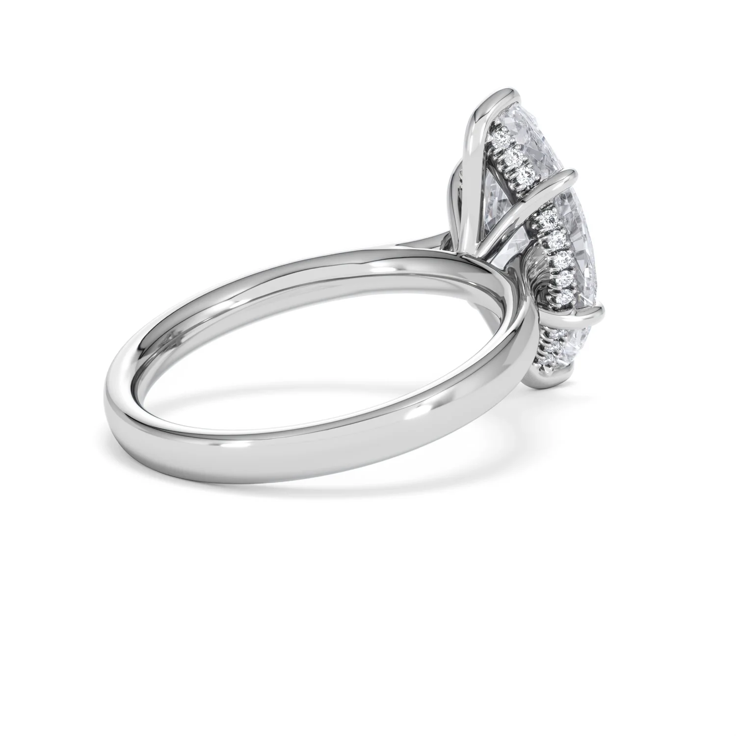 Amora Marquise 3.11ct Hidden Halo Lab Diamond Engagement Ring G/VS Set in Platinum - Image 37
