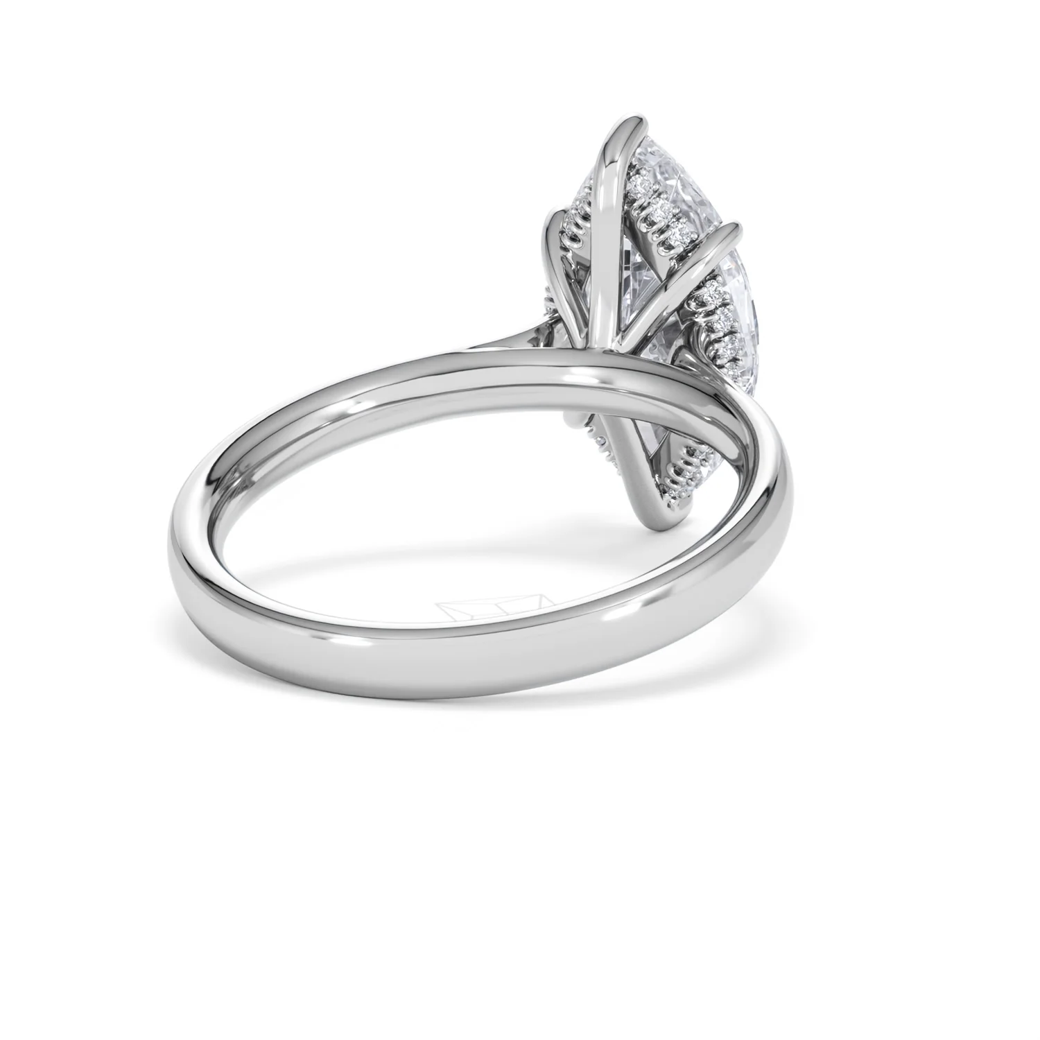 Amora Marquise 3.11ct Hidden Halo Lab Diamond Engagement Ring G/VS Set in Platinum - Image 42