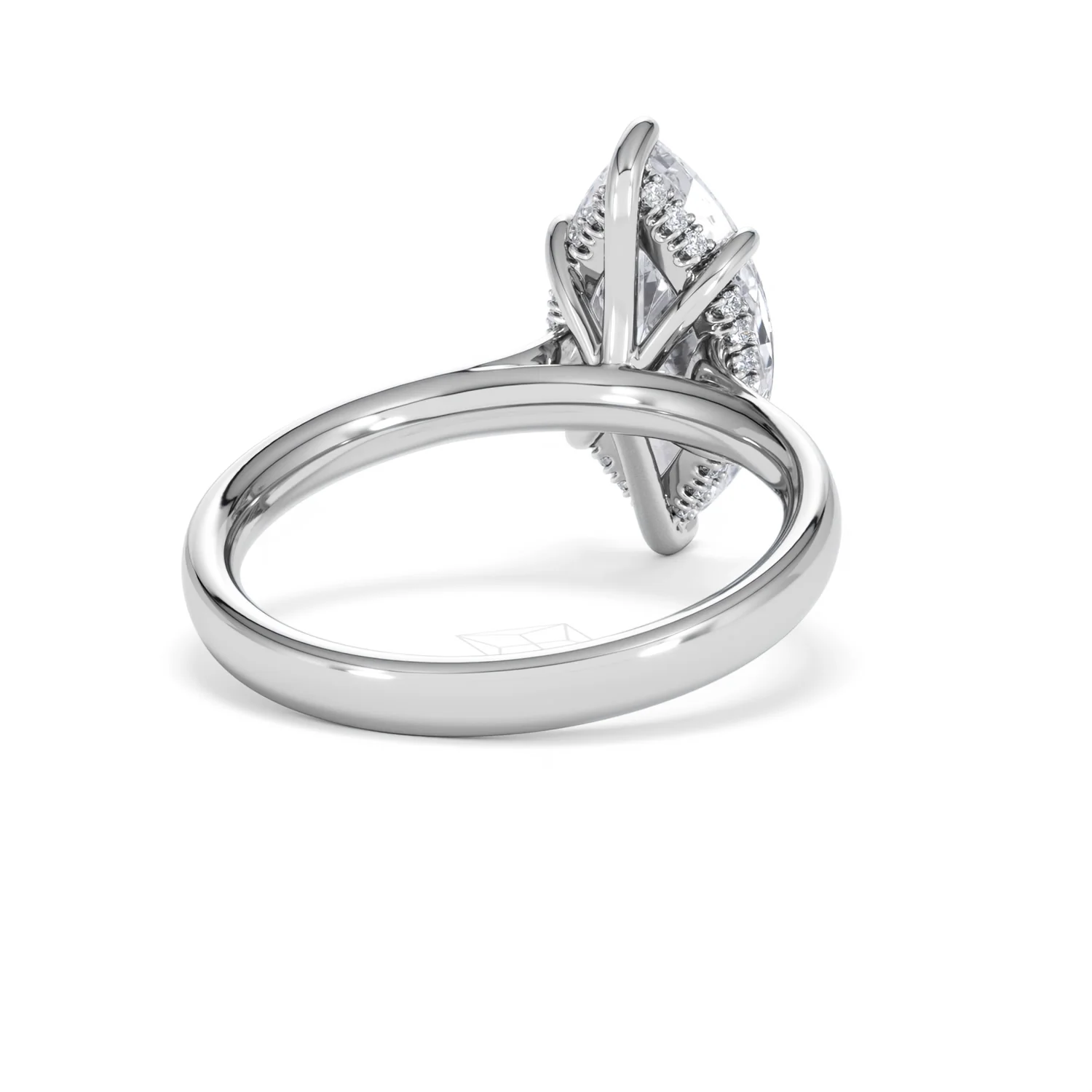 Amora Marquise 3.11ct Hidden Halo Lab Diamond Engagement Ring G/VS Set in Platinum - Image 43