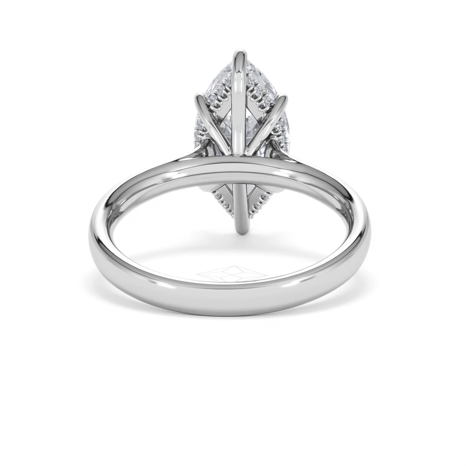 Amora Marquise 3.11ct Hidden Halo Lab Diamond Engagement Ring G/VS Set in Platinum - Image 47