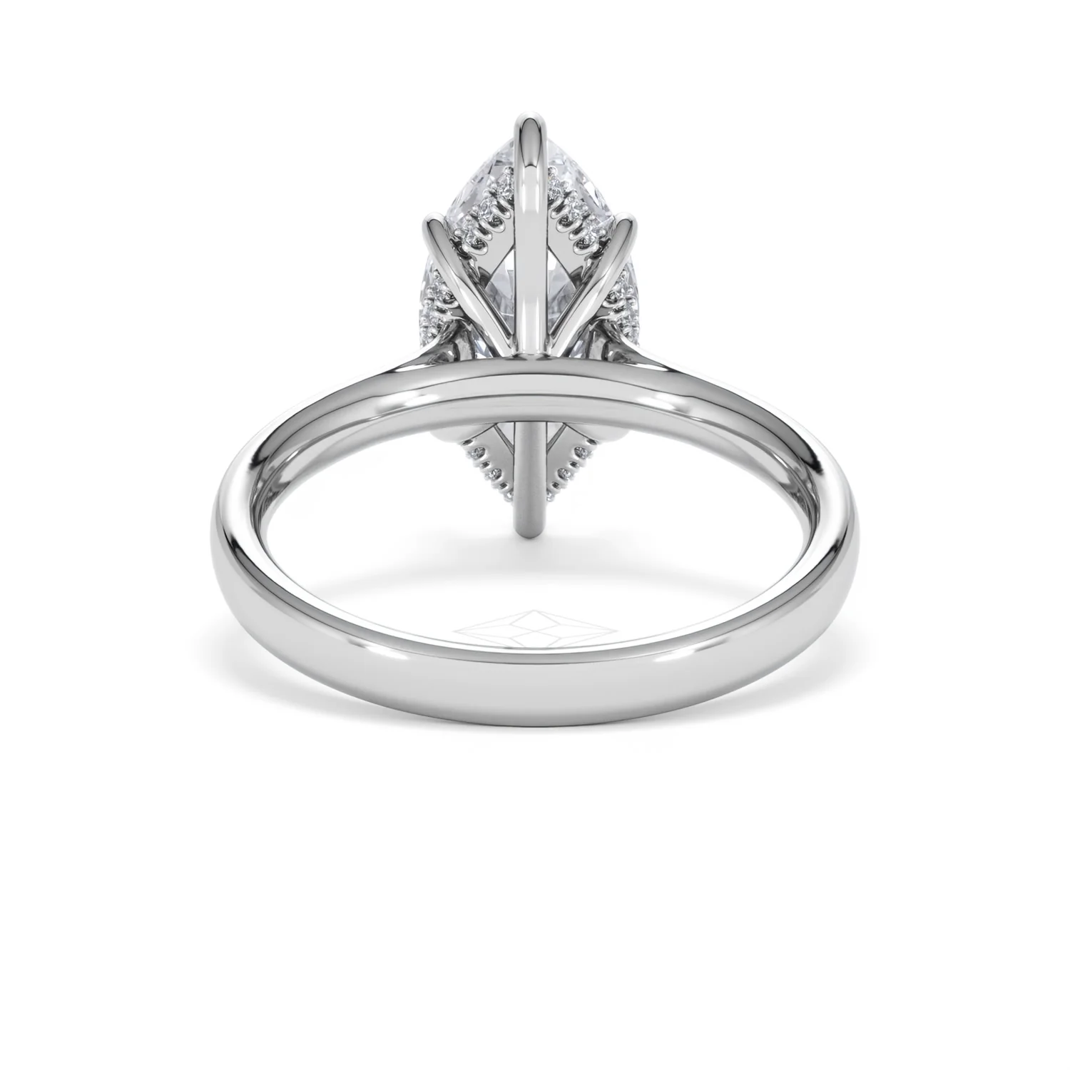 Amora Marquise 3.11ct Hidden Halo Lab Diamond Engagement Ring G/VS Set in Platinum - Image 48
