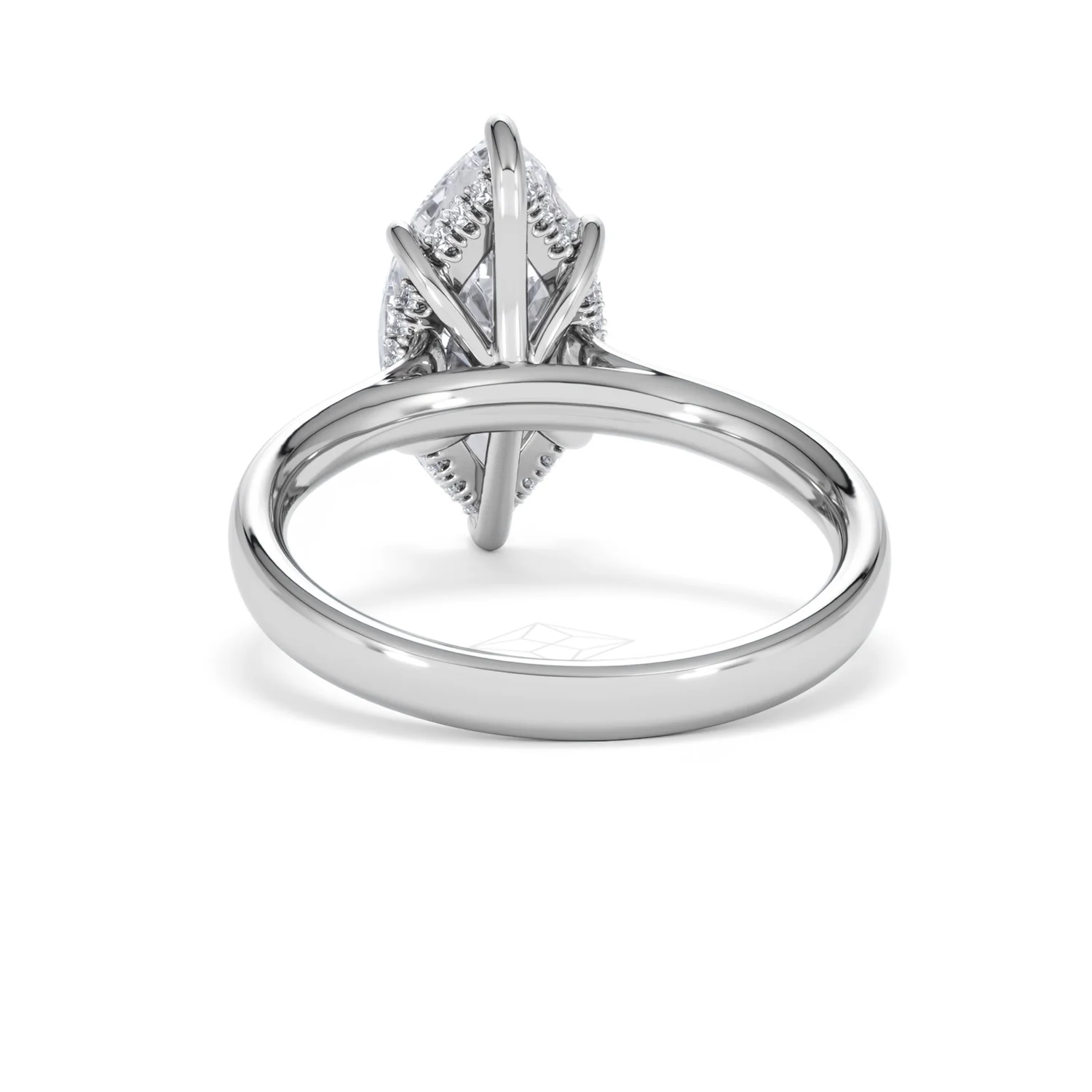 Amora Marquise 3.11ct Hidden Halo Lab Diamond Engagement Ring G/VS Set in Platinum - Image 50