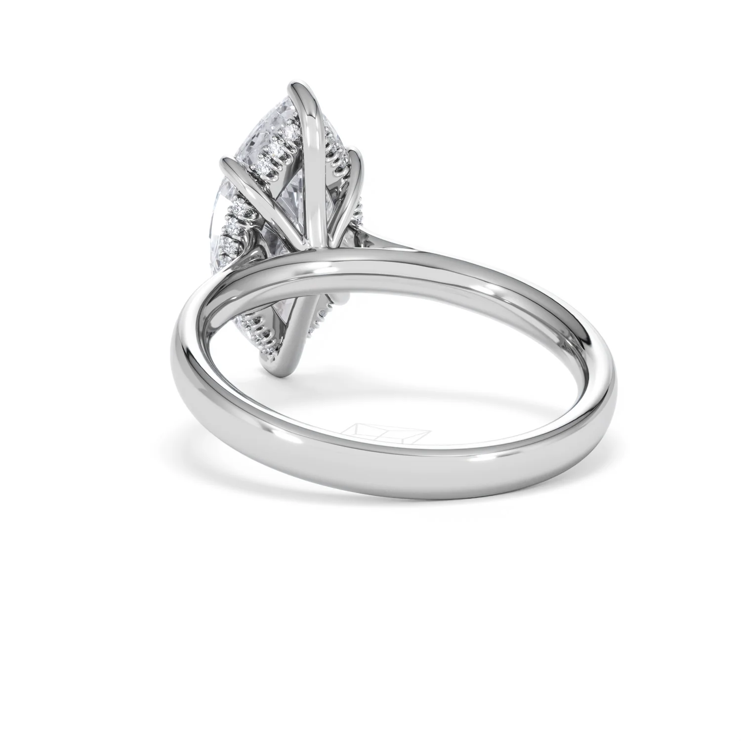 Amora Marquise 3.11ct Hidden Halo Lab Diamond Engagement Ring G/VS Set in Platinum - Image 53