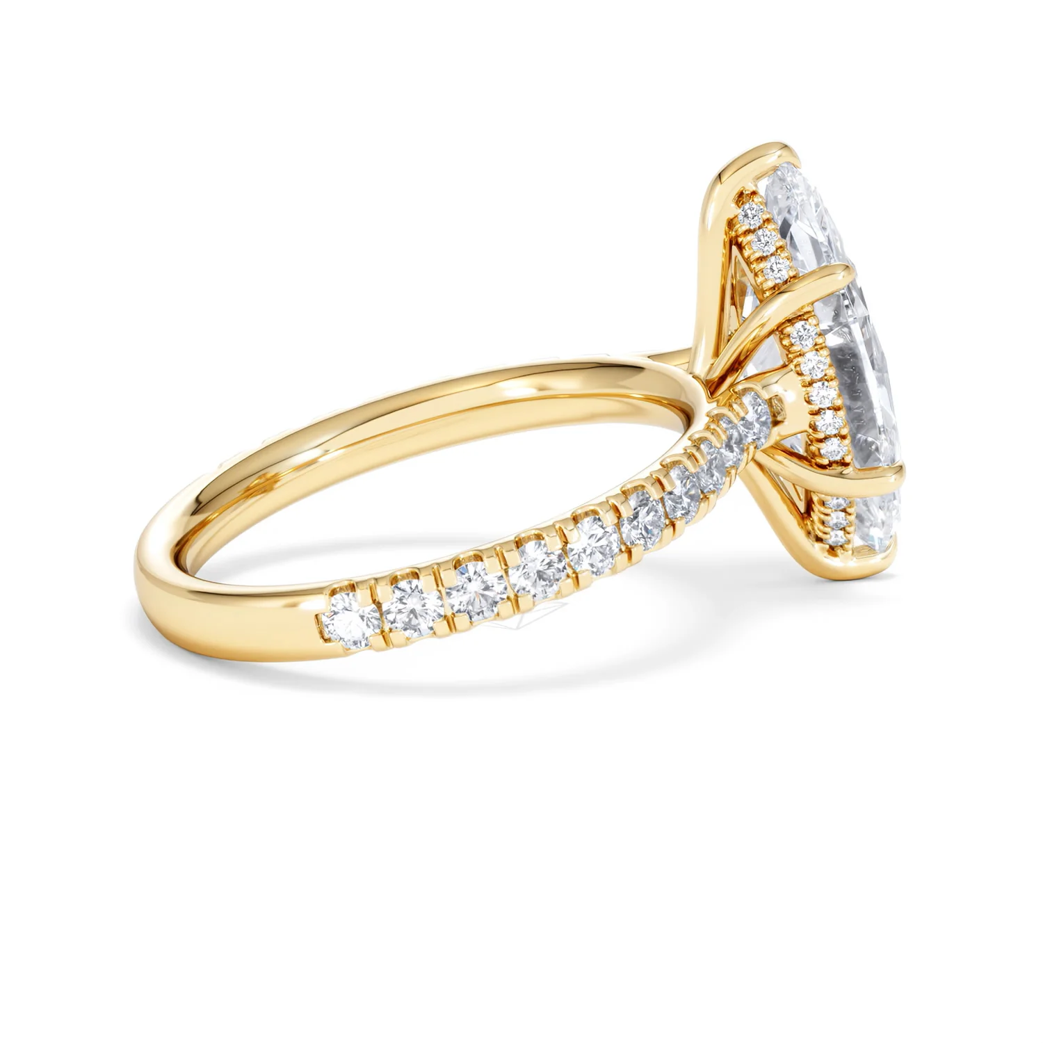 Amora Marquise 3.36ct Hidden Halo Lab Diamond Engagement Ring With Hidden Halo Set in 18K Gold - Image 32
