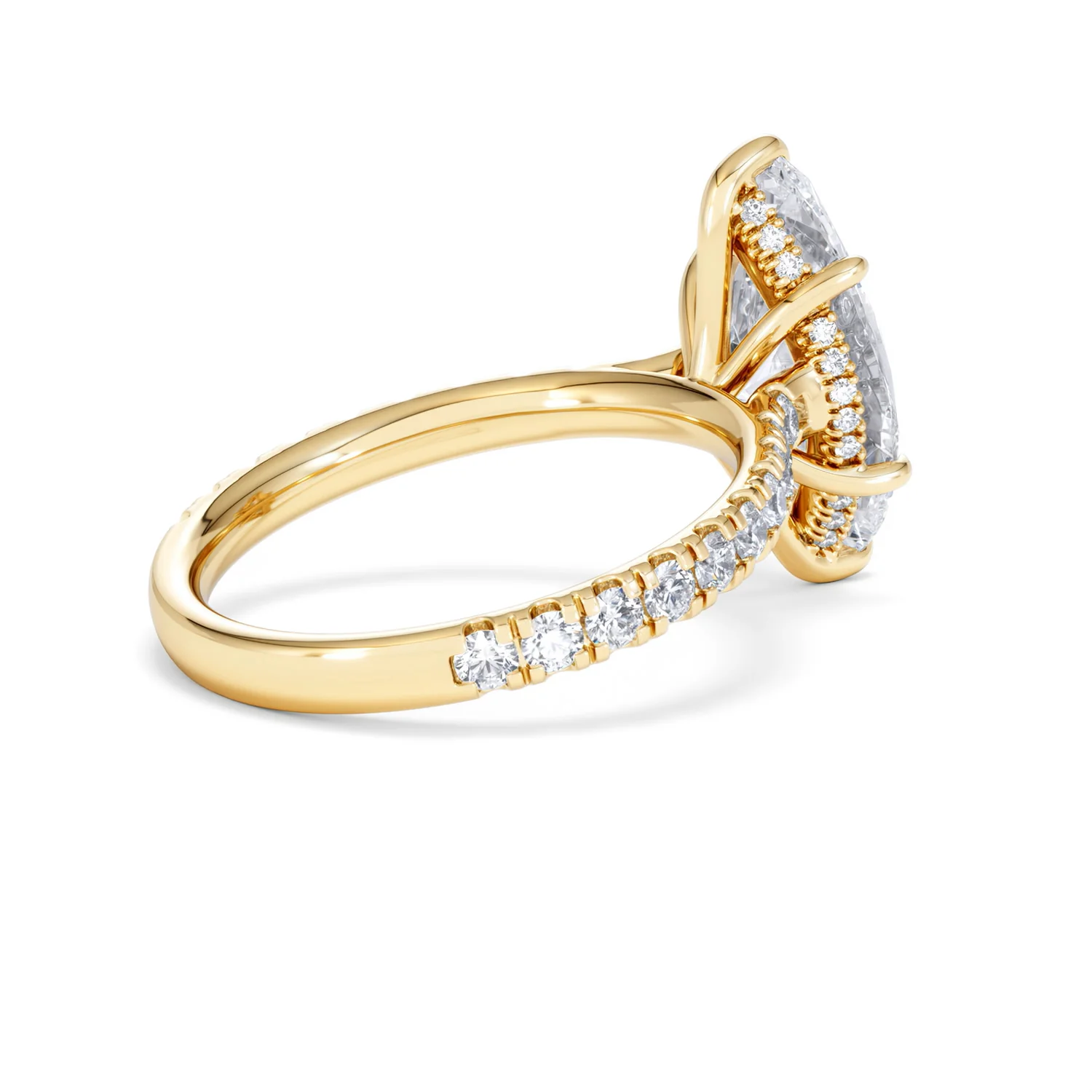 Amora Marquise 3.36ct Hidden Halo Lab Diamond Engagement Ring With Hidden Halo Set in 18K Gold - Image 36