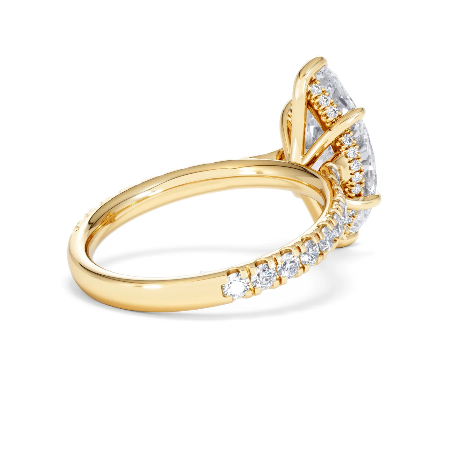 Amora Marquise 3.36ct Hidden Halo Lab Diamond Engagement Ring With Hidden Halo Set in 18K Gold - Image 38