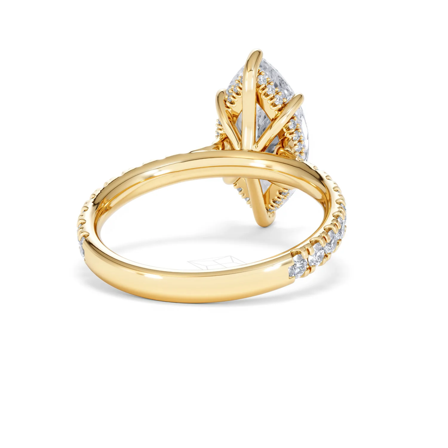 Amora Marquise 3.36ct Hidden Halo Lab Diamond Engagement Ring With Hidden Halo Set in 18K Gold - Image 44