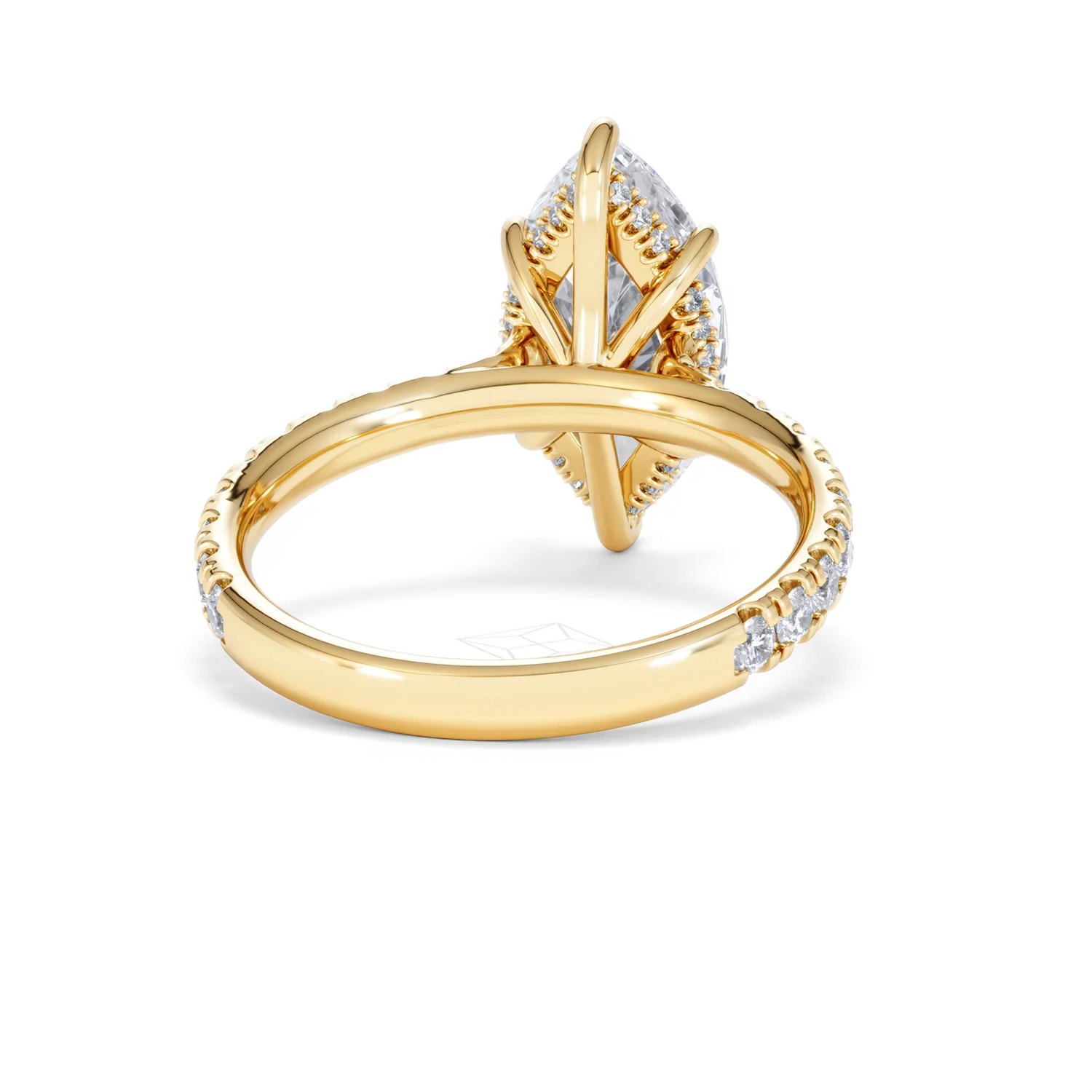 Amora Marquise 3.36ct Hidden Halo Lab Diamond Engagement Ring With Hidden Halo Set in 18K Gold - Image 45