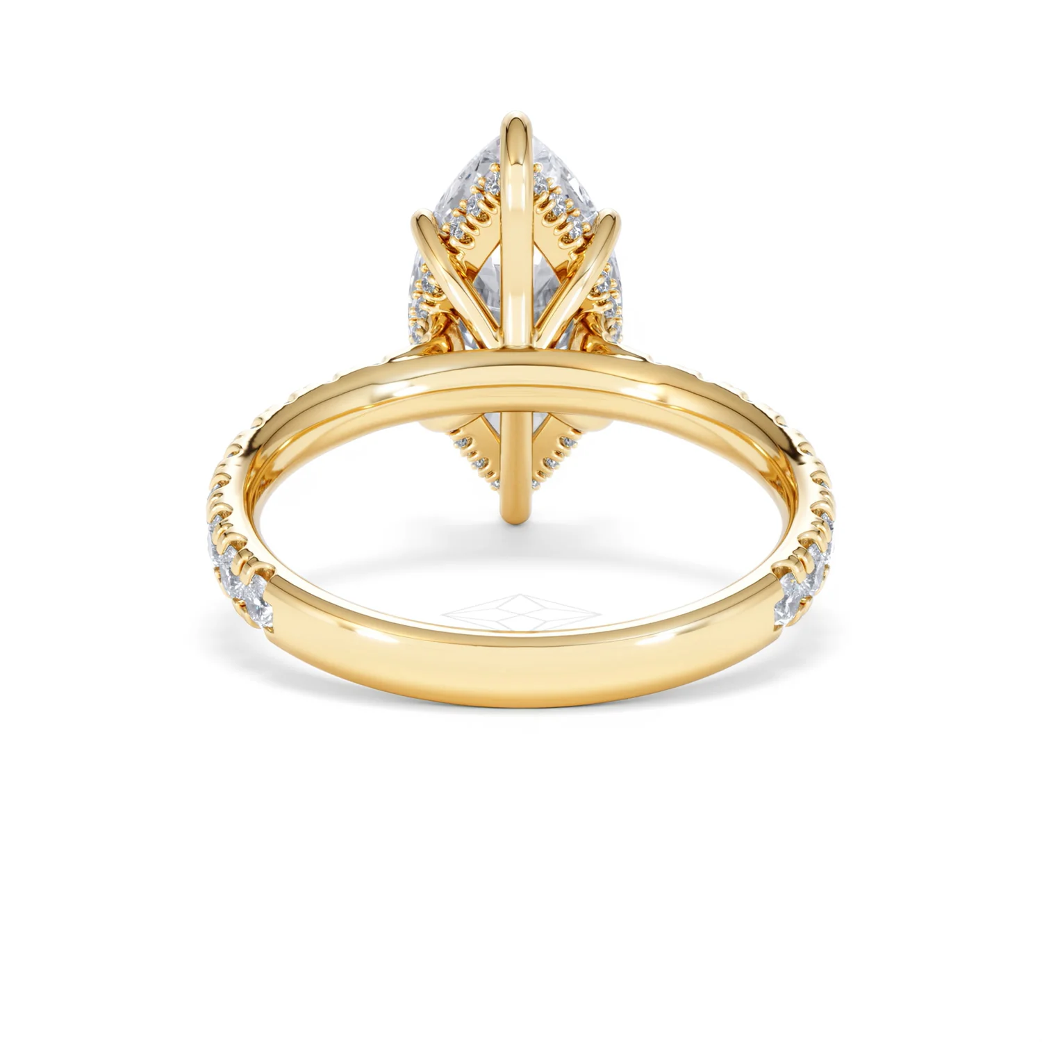 Amora Marquise 3.36ct Hidden Halo Lab Diamond Engagement Ring With Hidden Halo Set in 18K Gold - Image 48