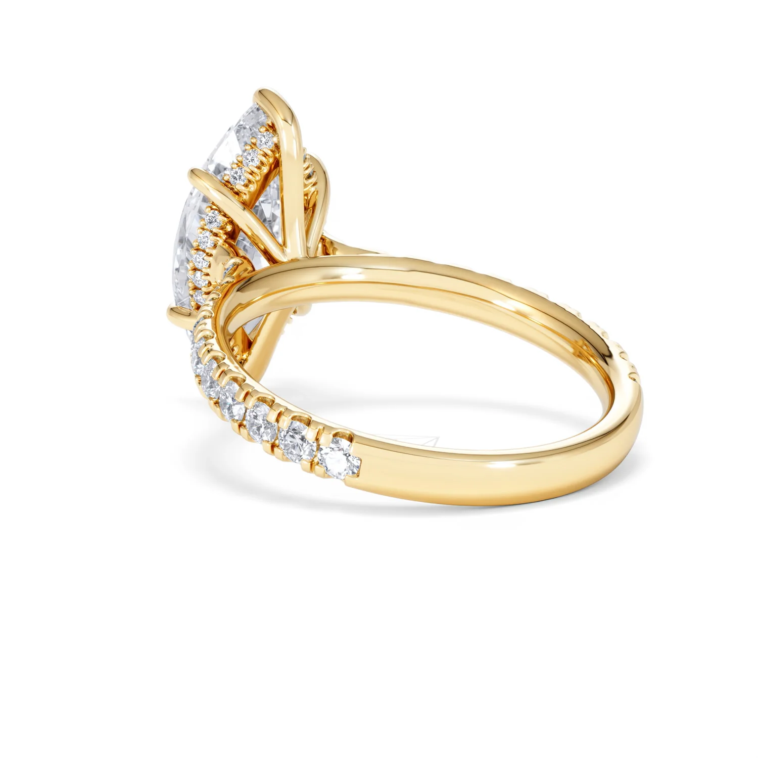 Amora Marquise 3.36ct Hidden Halo Lab Diamond Engagement Ring With Hidden Halo Set in 18K Gold - Image 56