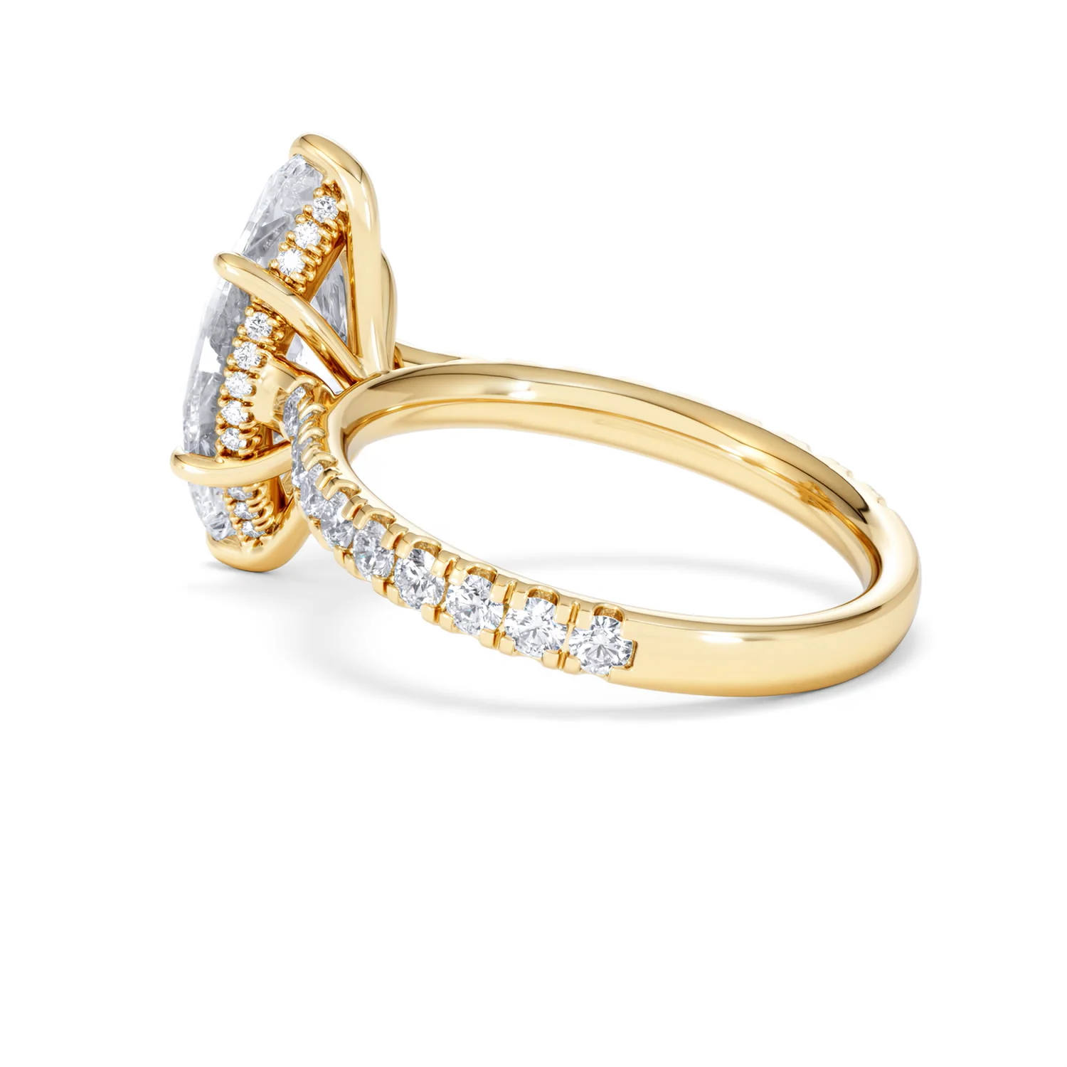 Amora Marquise 3.36ct Hidden Halo Lab Diamond Engagement Ring With Hidden Halo Set in 18K Gold - Image 60