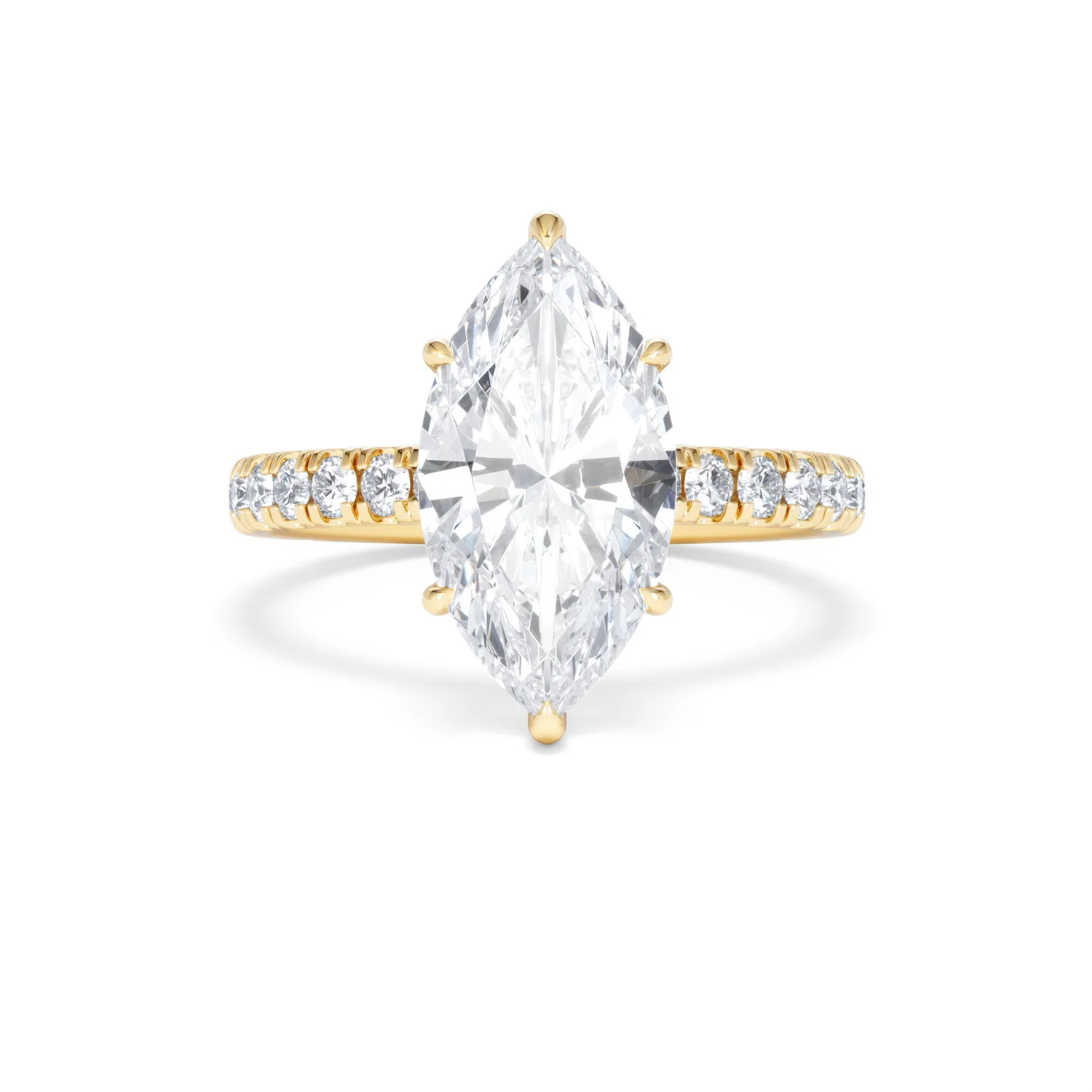 Amora Marquise 3.36ct Hidden Halo Lab Diamond Engagement Ring With Hidden Halo Set in 18K Gold - Image 8
