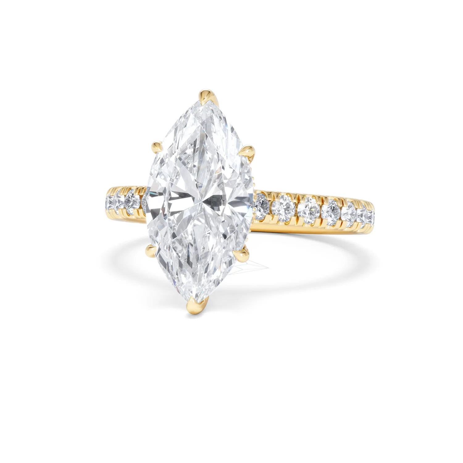 Amora Marquise 3.36ct Hidden Halo Lab Diamond Engagement Ring With Hidden Halo Set in 18K Gold - Image 85