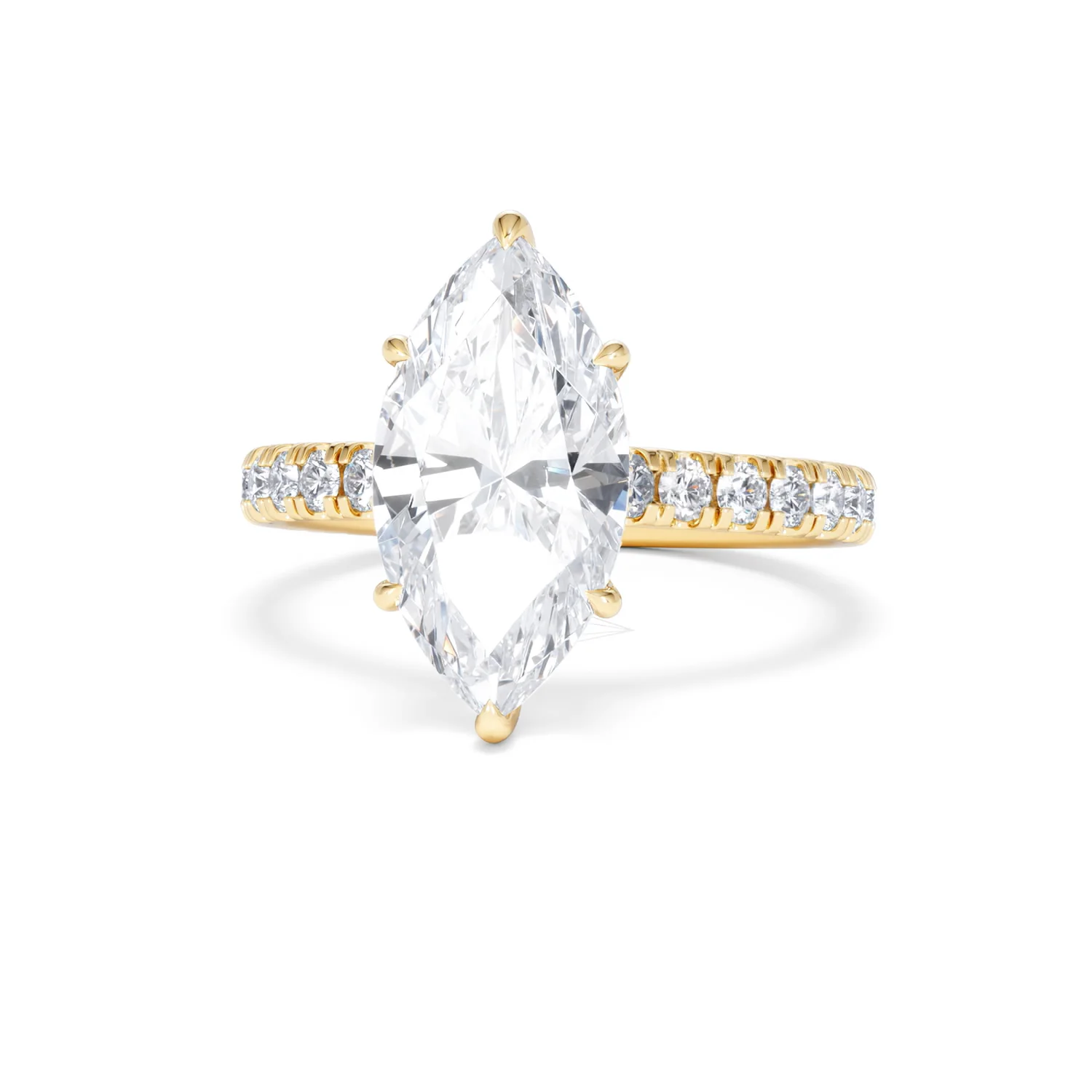 Amora Marquise 3.36ct Hidden Halo Lab Diamond Engagement Ring With Hidden Halo Set in 18K Gold - Image 86