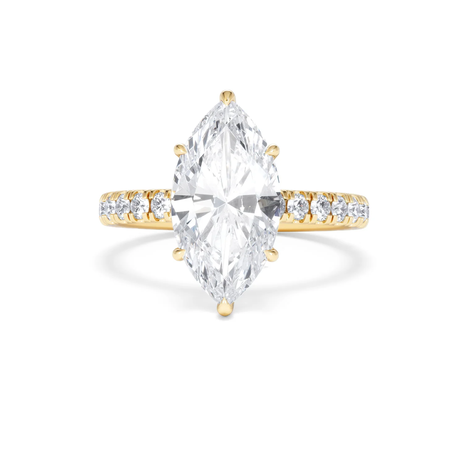 Amora Marquise 3.36ct Hidden Halo Lab Diamond Engagement Ring With Hidden Halo Set in 18K Gold - Image 87