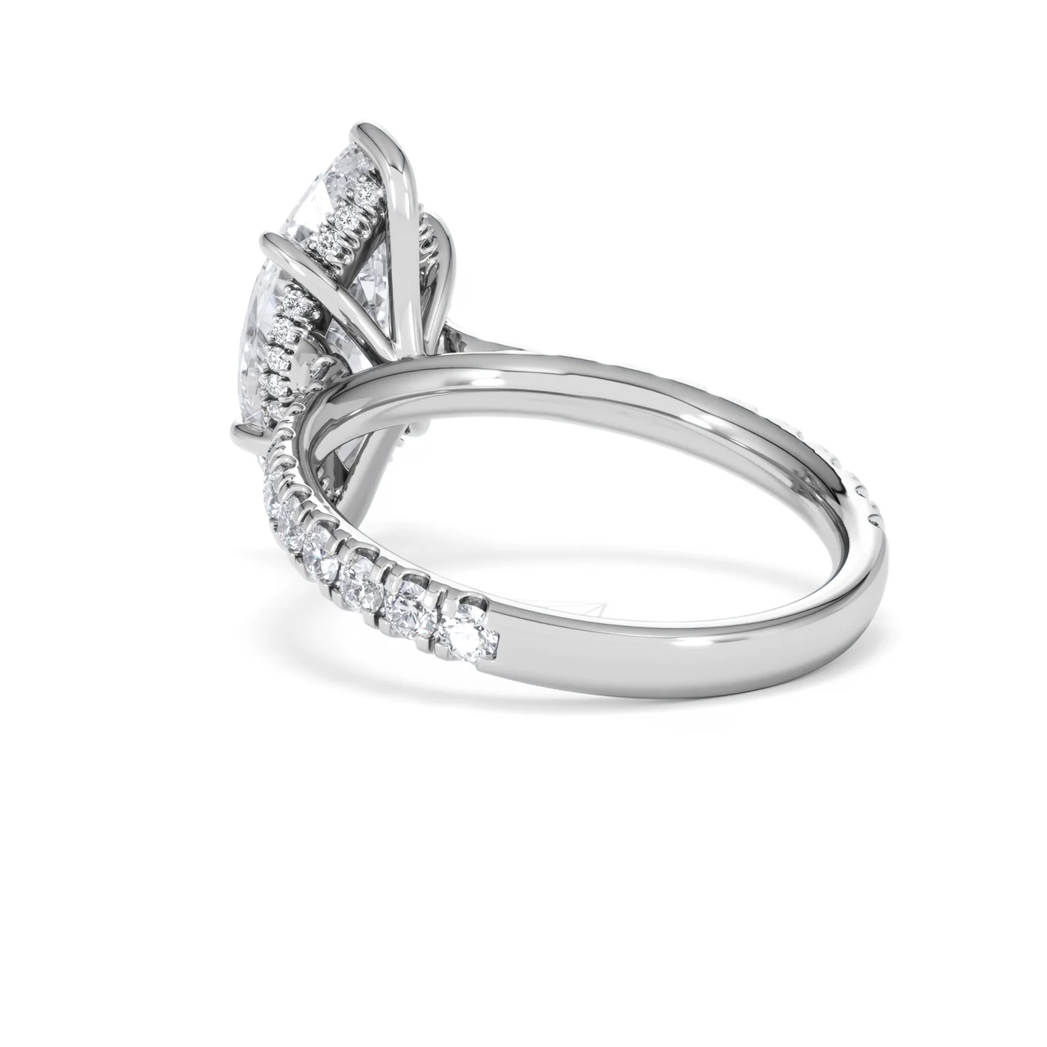 Amora Marquise 3.36ct Hidden Halo Lab Diamond Engagement Ring With Side Stones Set in 18K White Gold - Image 56