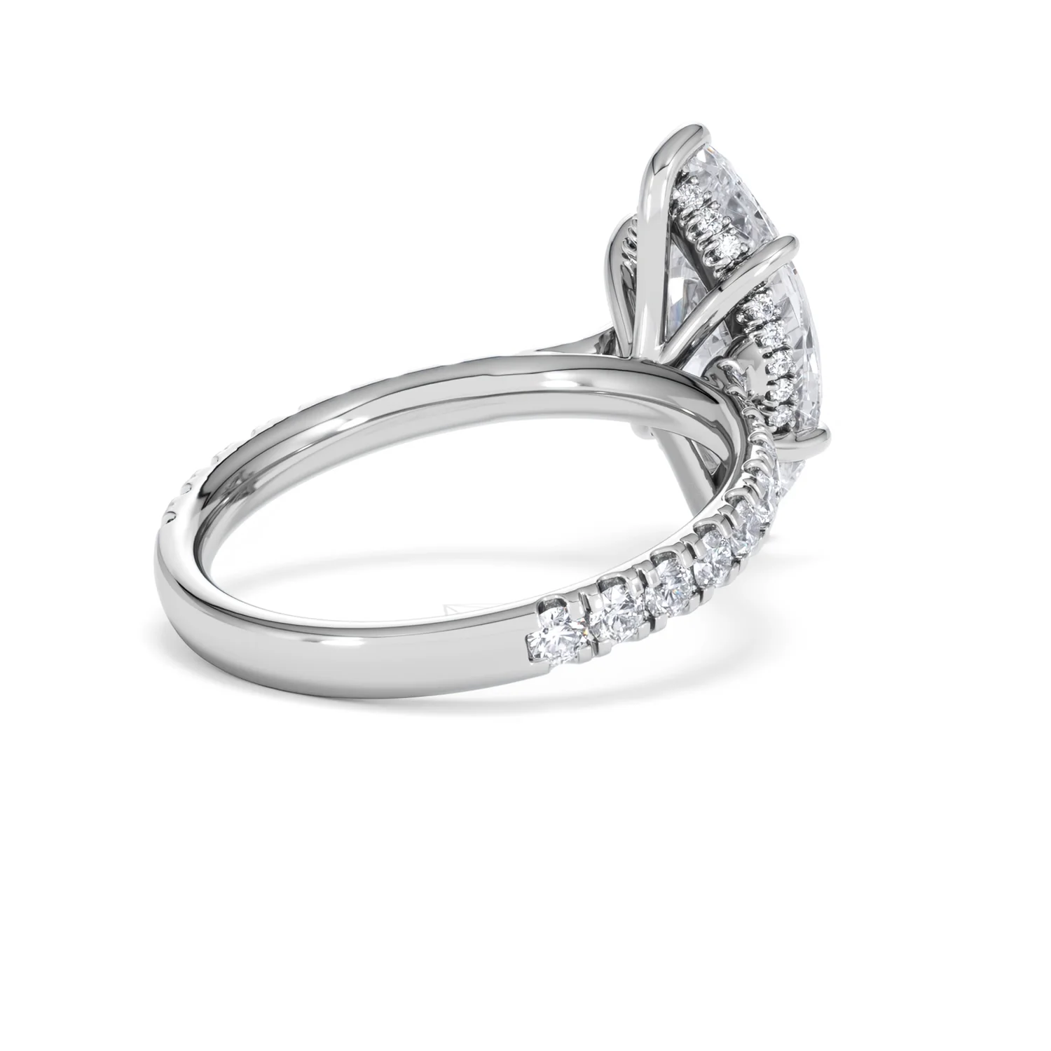 Amora Marquise 3.36ct Hidden Halo Lab Diamond Engagement Ring With Side Stones Set in Platinum - Image 39