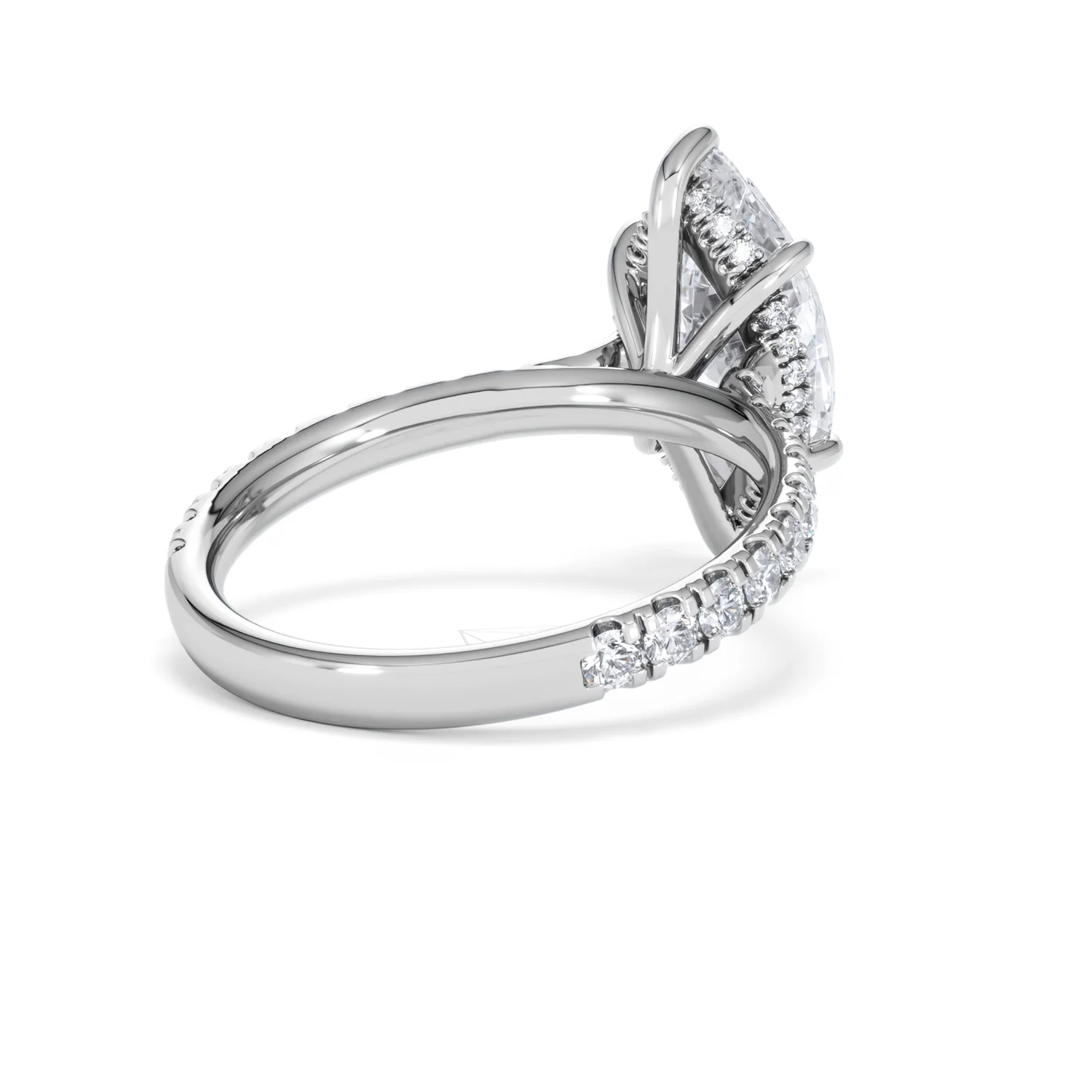Amora Marquise 3.36ct Hidden Halo Lab Diamond Engagement Ring With Side Stones Set in Platinum - Image 40