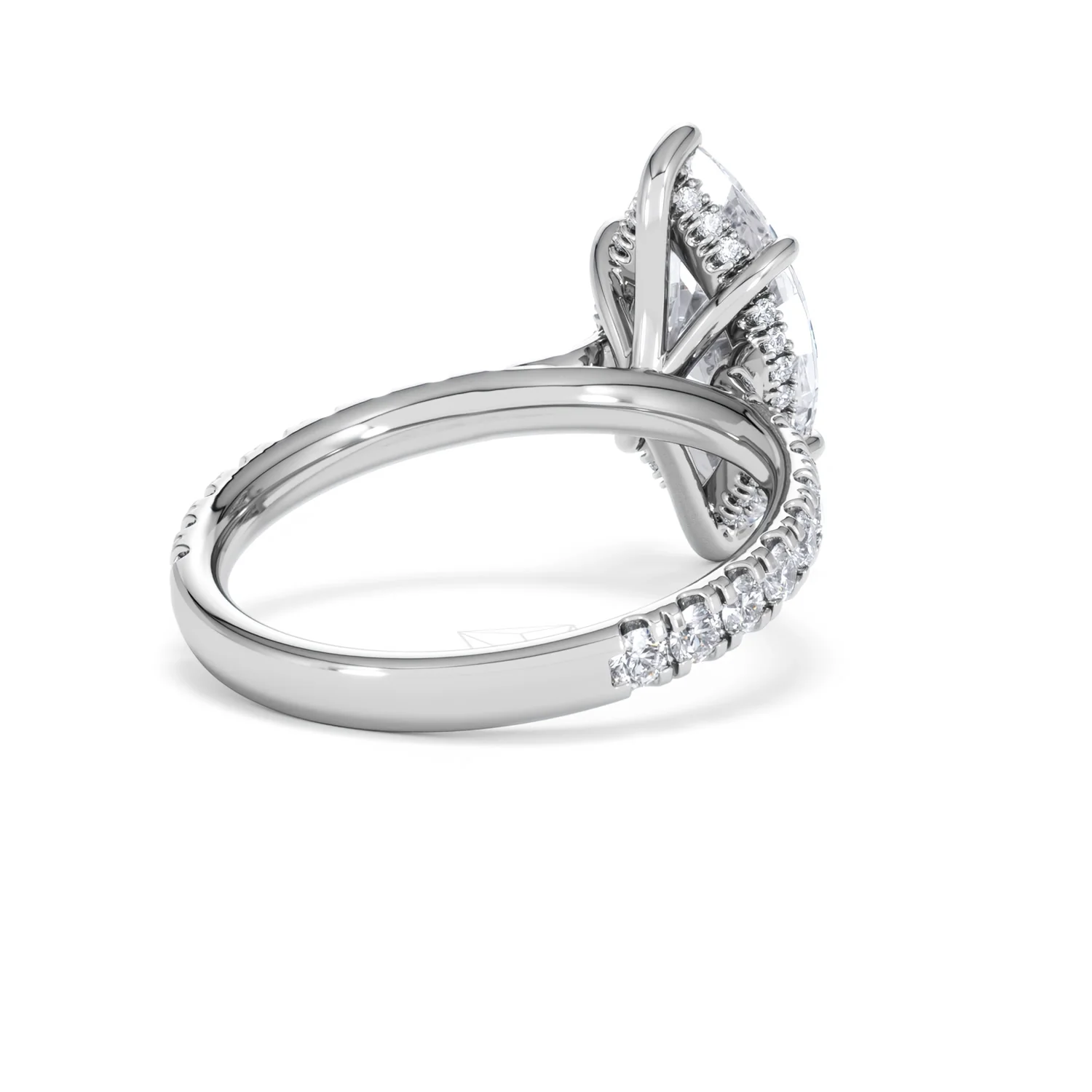 Amora Marquise 3.36ct Hidden Halo Lab Diamond Engagement Ring With Side Stones Set in Platinum - Image 41