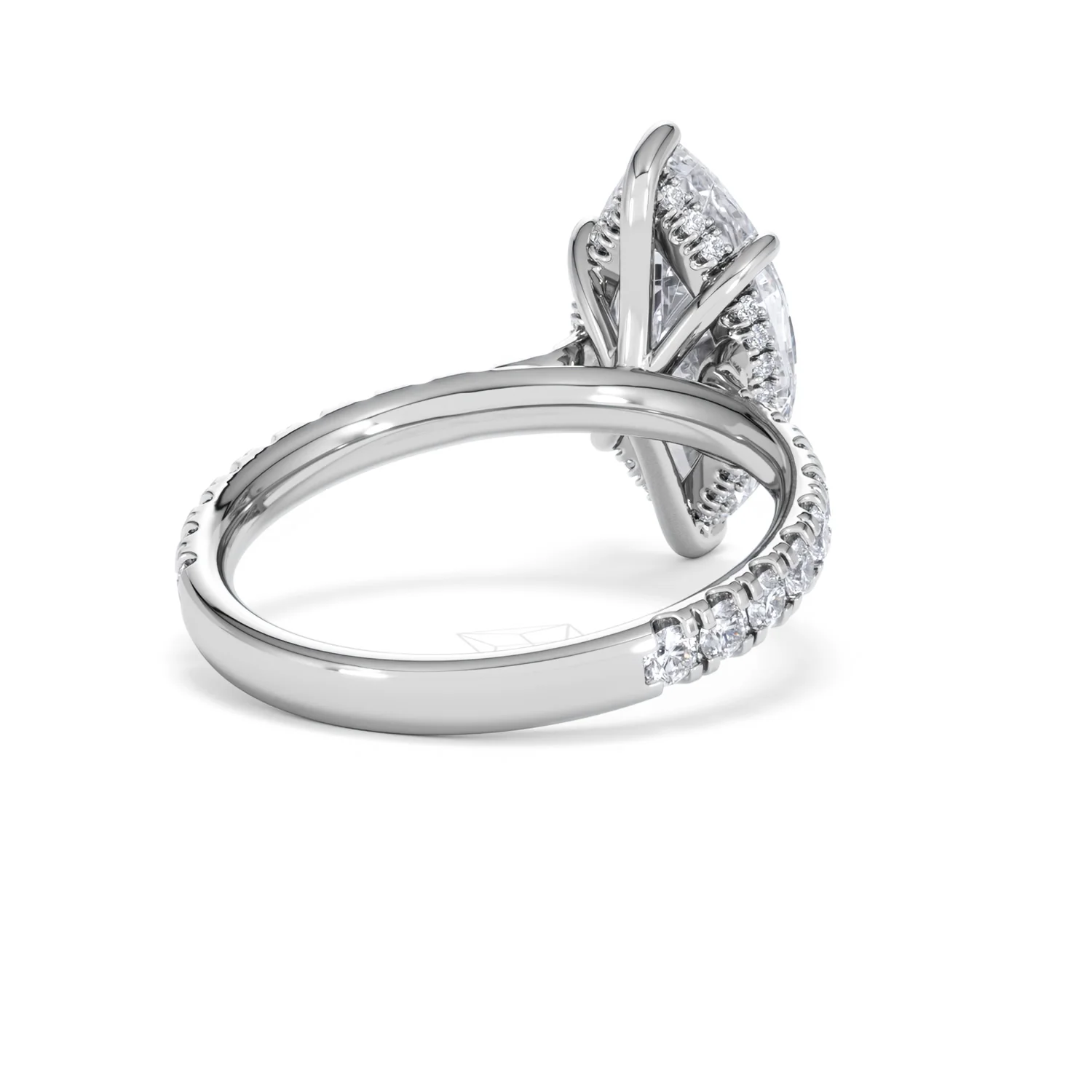 Amora Marquise 3.36ct Hidden Halo Lab Diamond Engagement Ring With Side Stones Set in Platinum - Image 42