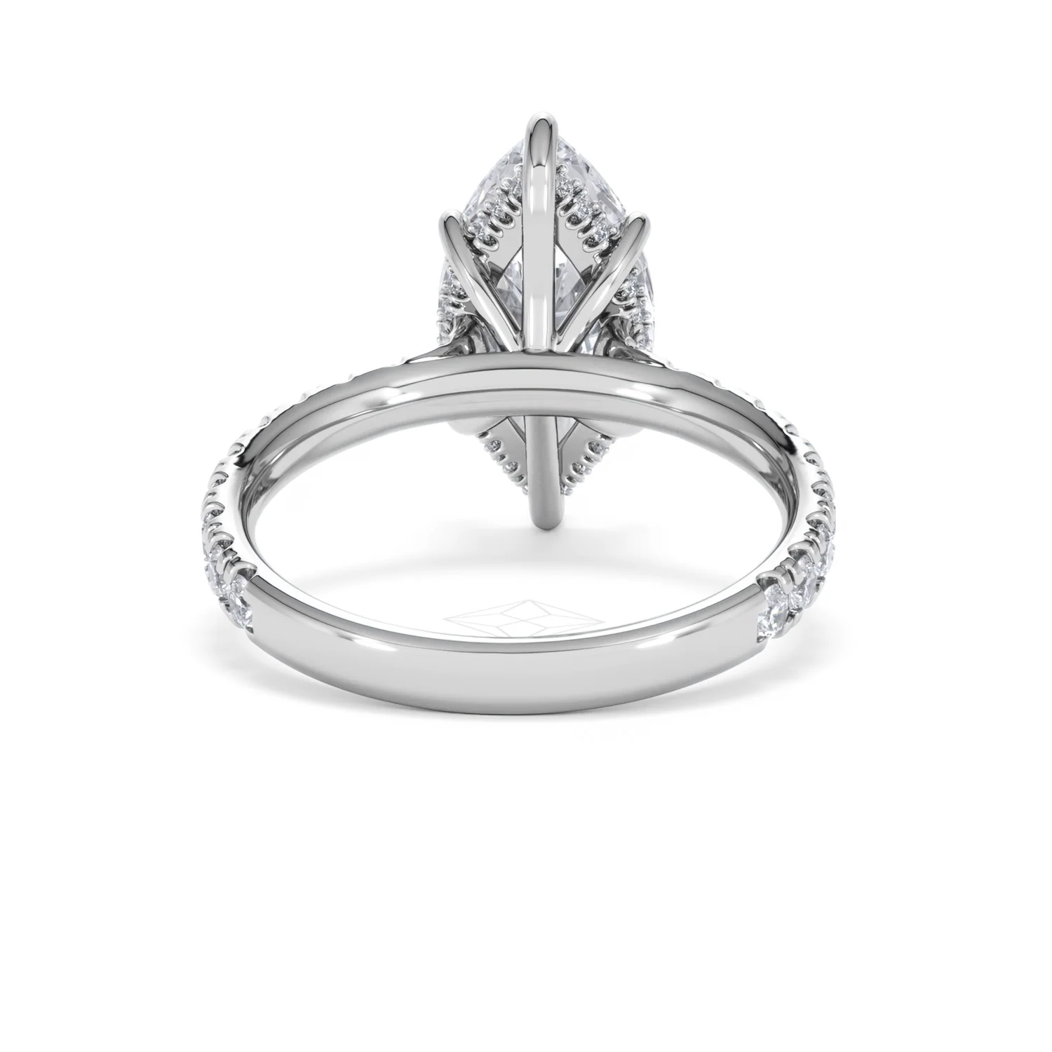 Amora Marquise 3.36ct Hidden Halo Lab Diamond Engagement Ring With Side Stones Set in Platinum - Image 47