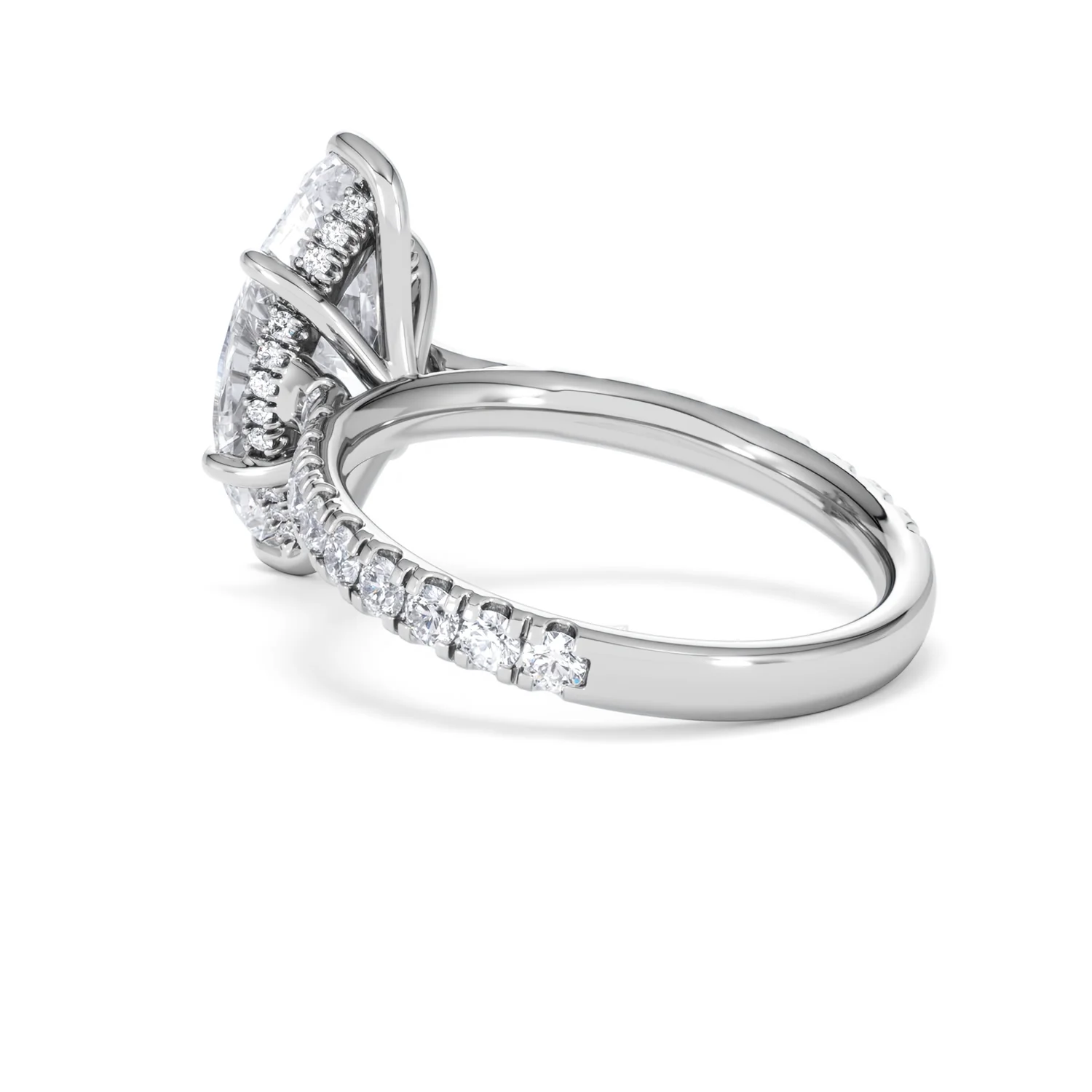 Amora Marquise 3.36ct Hidden Halo Lab Diamond Engagement Ring With Side Stones Set in Platinum - Image 58