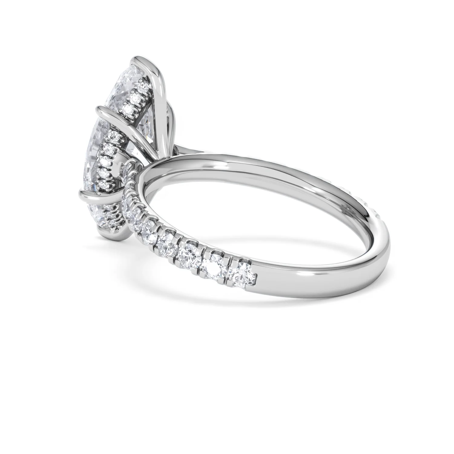 Amora Marquise 3.36ct Hidden Halo Lab Diamond Engagement Ring With Side Stones Set in Platinum - Image 59