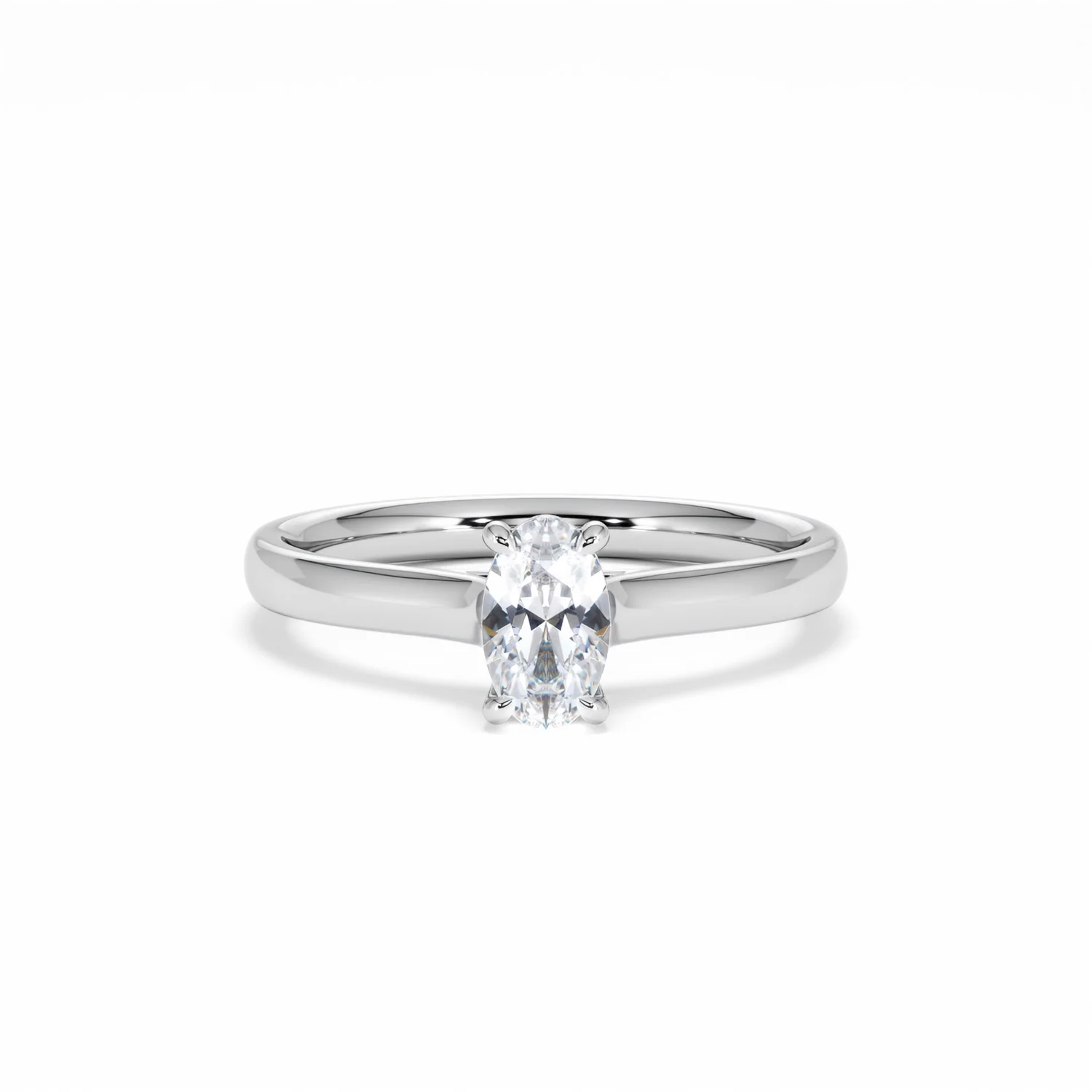 Amora Oval 0.50ct Diamond Engagement Ring G/VS1 Set in 18K White Gold - Image 10