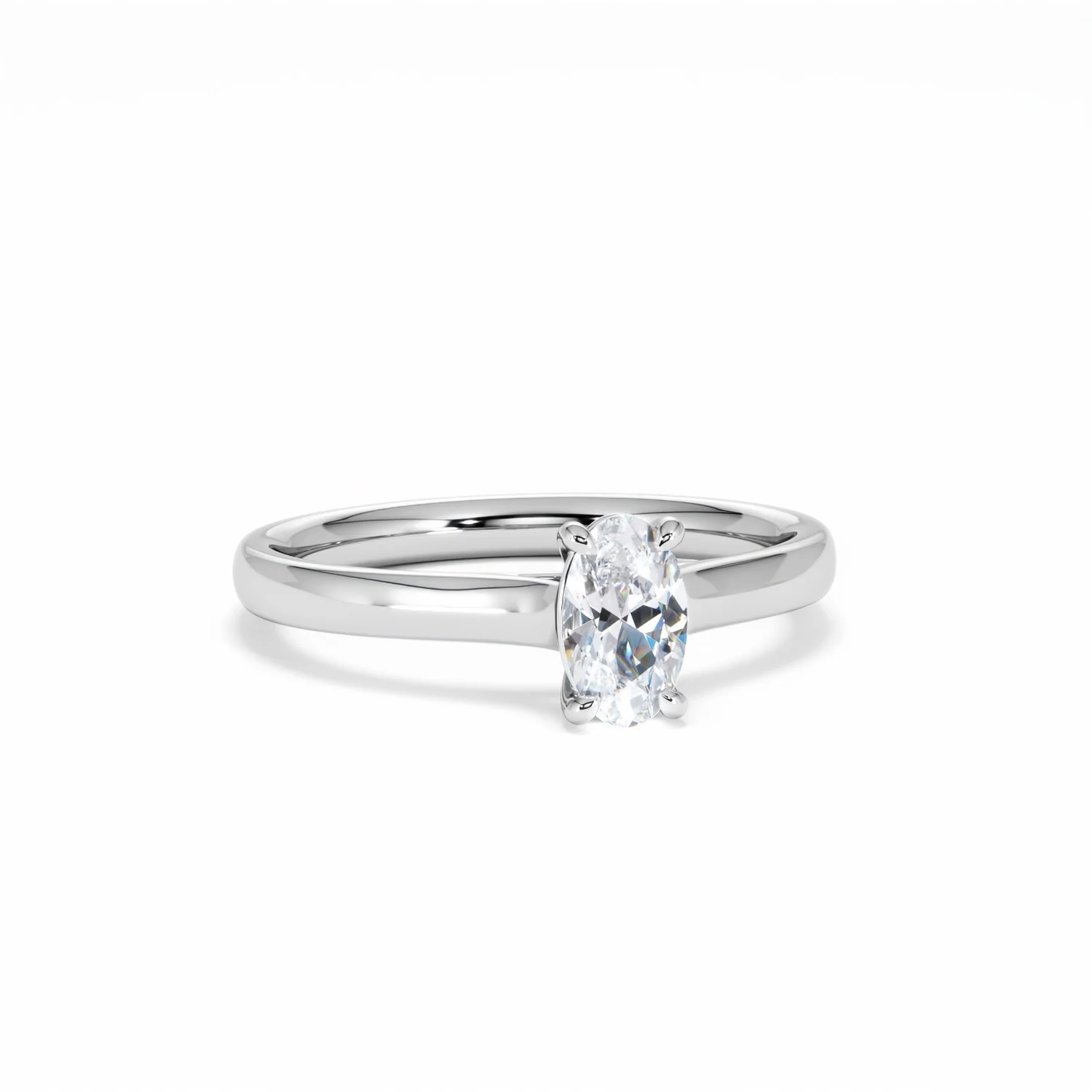 Amora Oval 0.50ct Diamond Engagement Ring G/VS1 Set in 18K White Gold - Image 13
