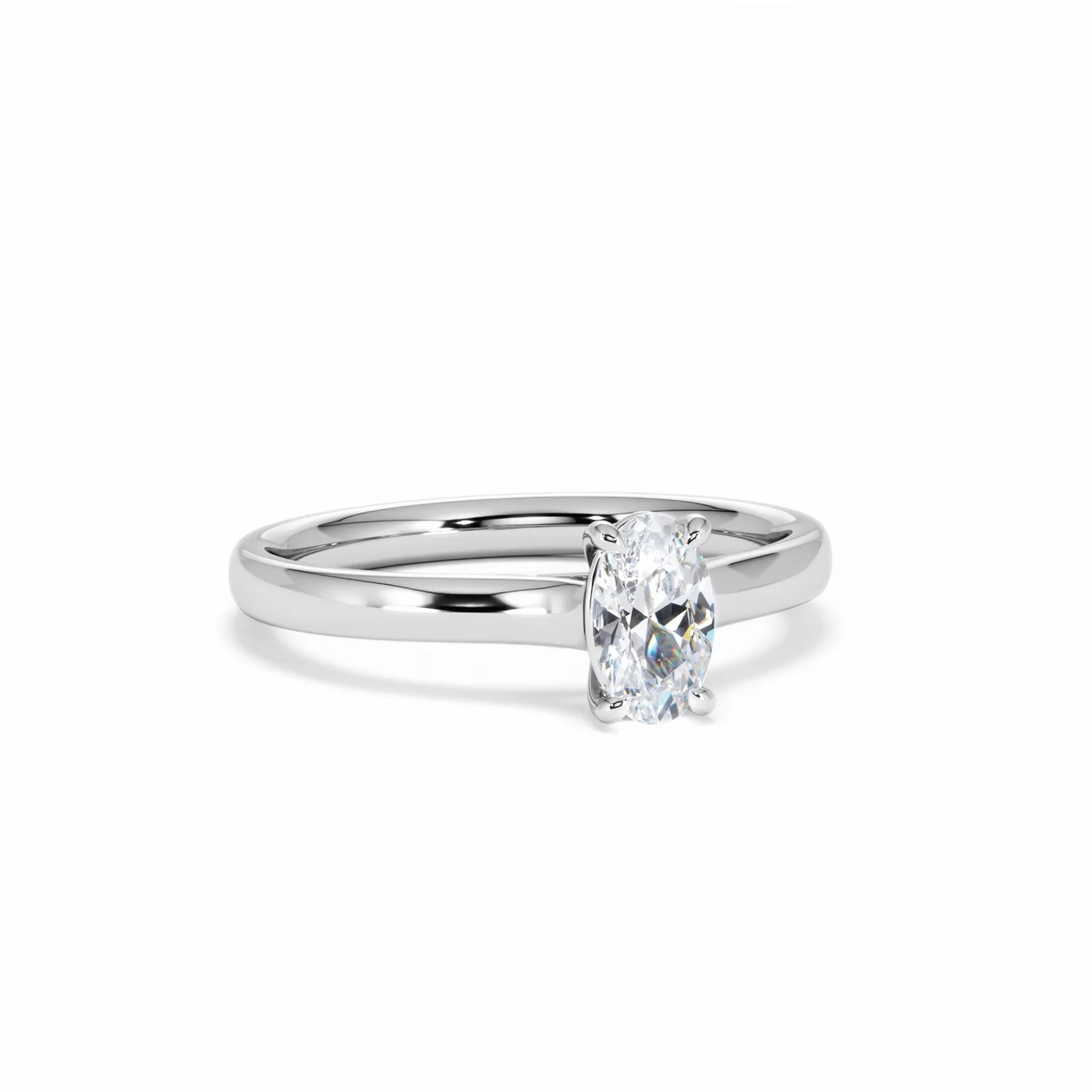 Amora Oval 0.50ct Diamond Engagement Ring G/VS1 Set in 18K White Gold - Image 14