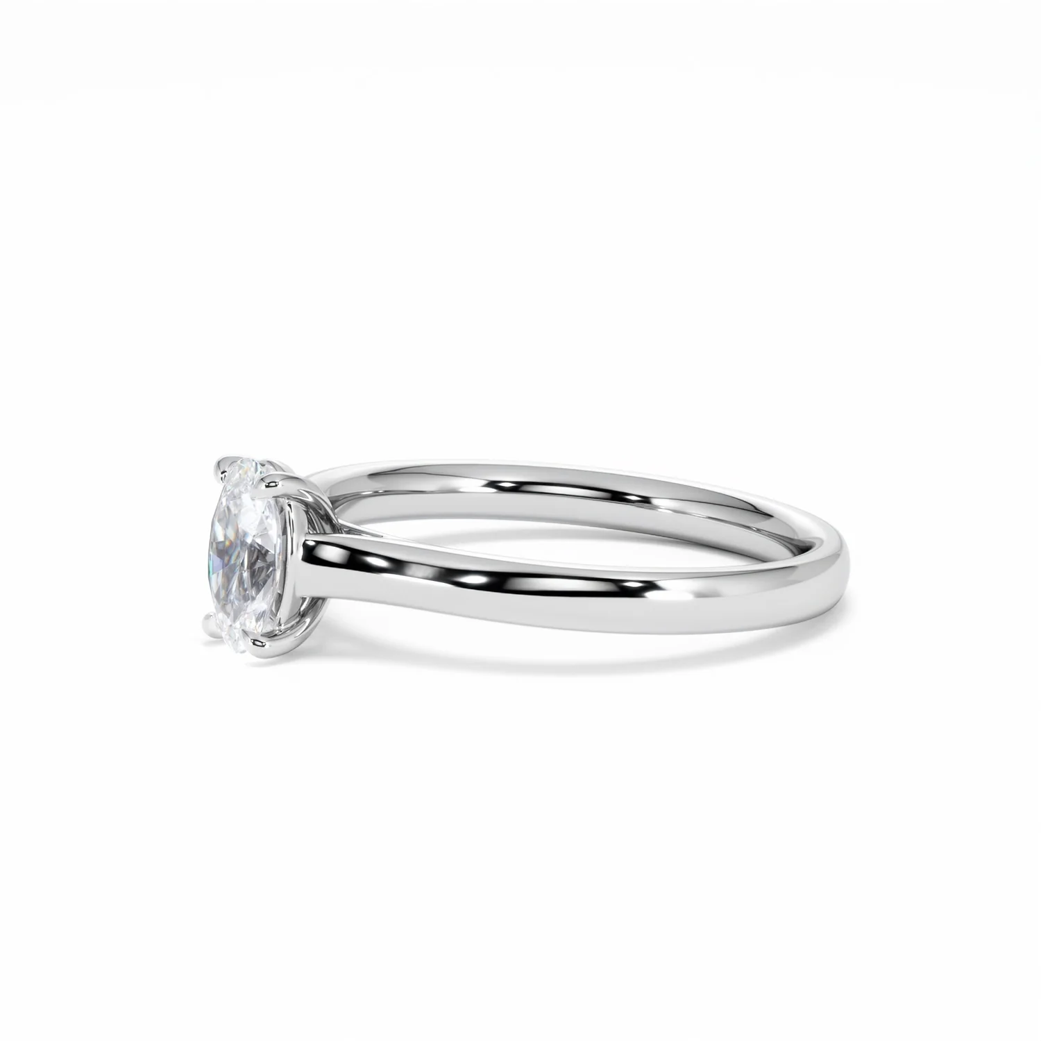 Amora Oval 0.50ct Diamond Engagement Ring G/VS1 Set in 18K White Gold - Image 77