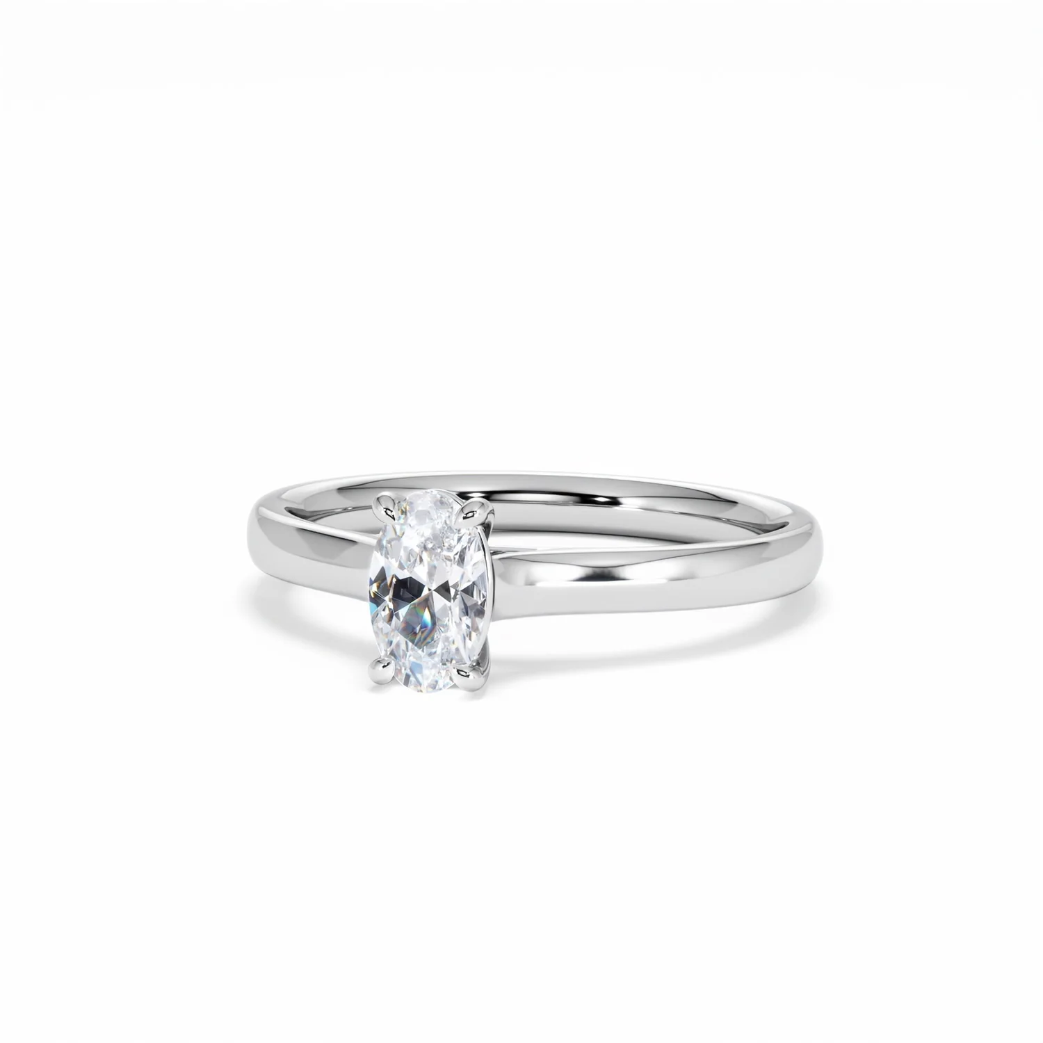 Amora Oval 0.50ct Diamond Engagement Ring G/VS1 Set in 18K White Gold - Image 86