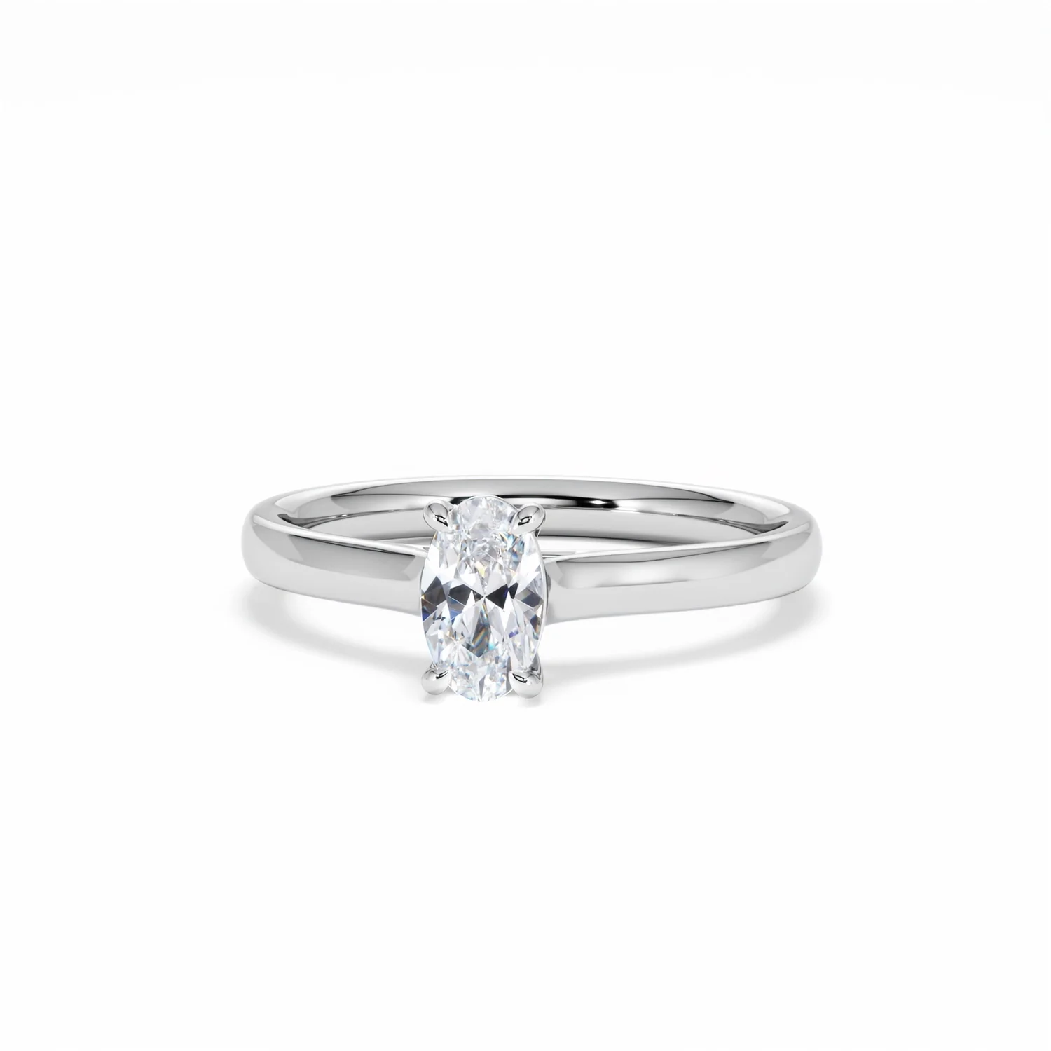 Amora Oval 0.50ct Diamond Engagement Ring G/VS1 Set in 18K White Gold - Image 88