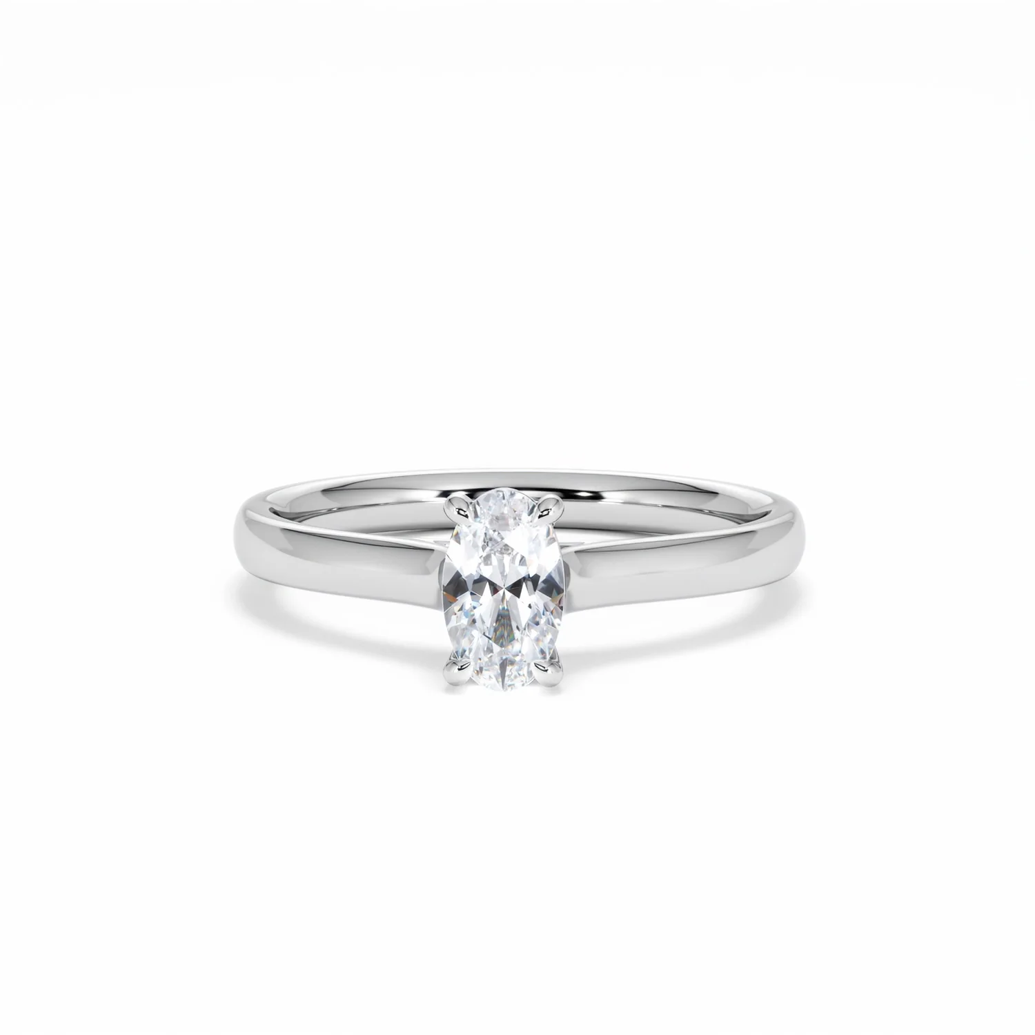 Amora Oval 0.50ct Diamond Engagement Ring G/VS1 Set in 18K White Gold - Image 89