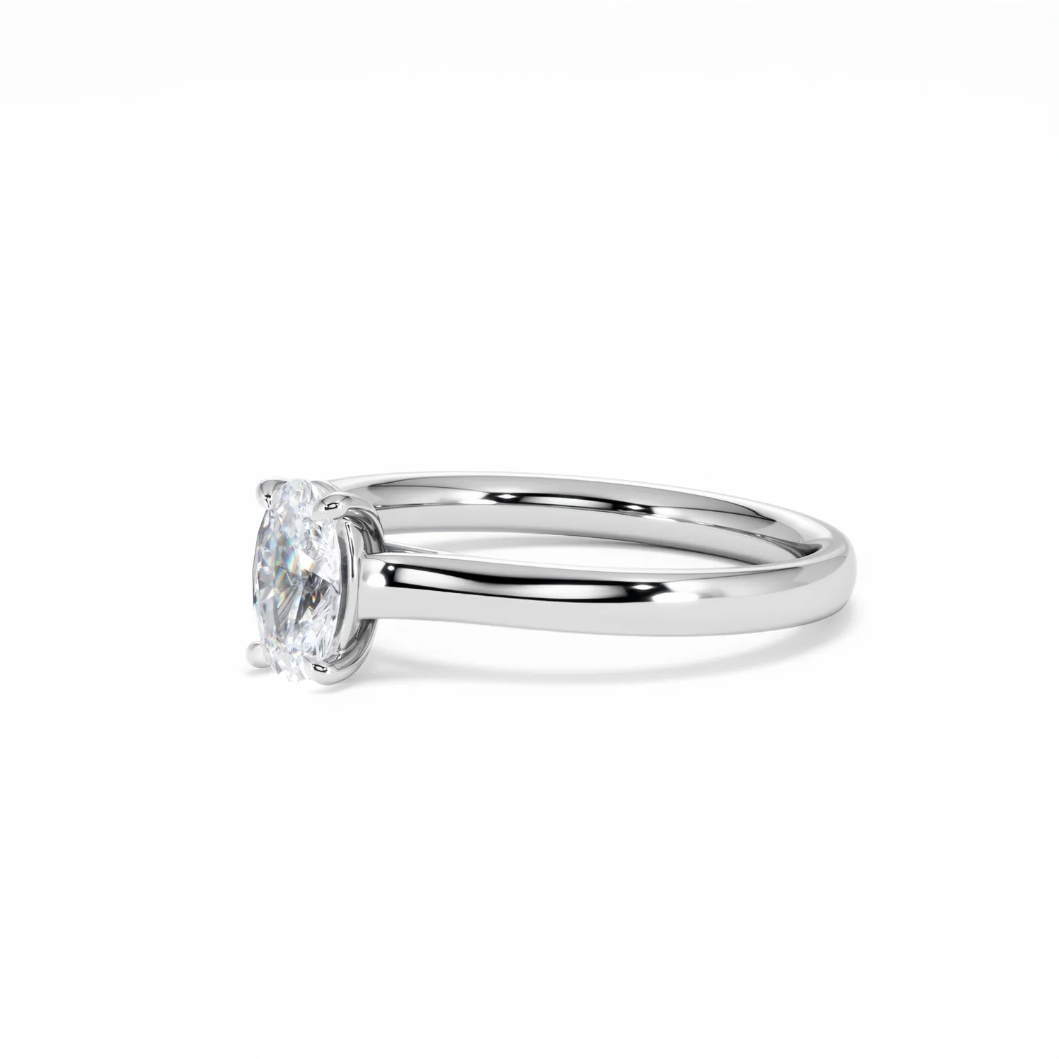 Amora Oval 0.50ct Diamond Engagement Ring G/VS1 Set in Platinum - Image 80