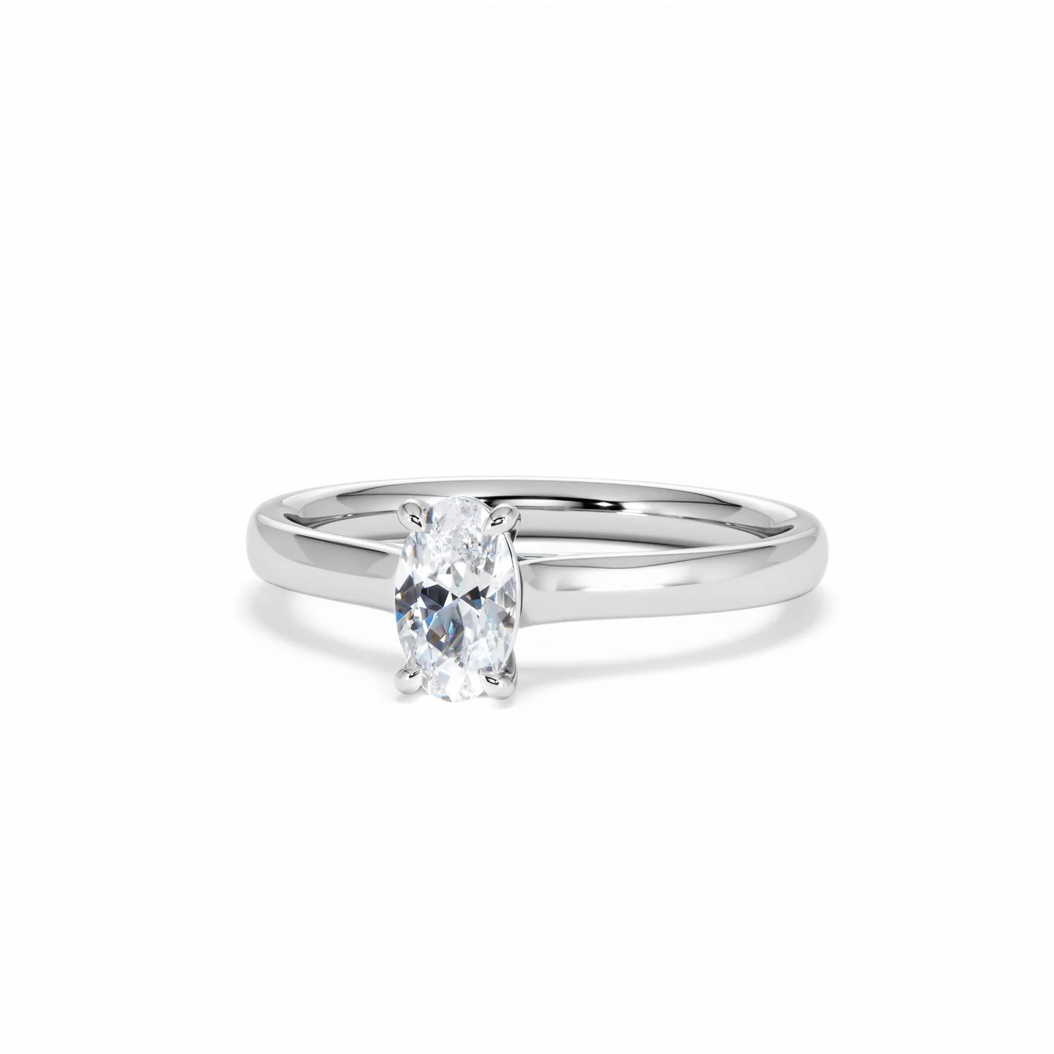 Amora Oval 0.50ct Diamond Engagement Ring G/VS1 Set in Platinum - Image 87
