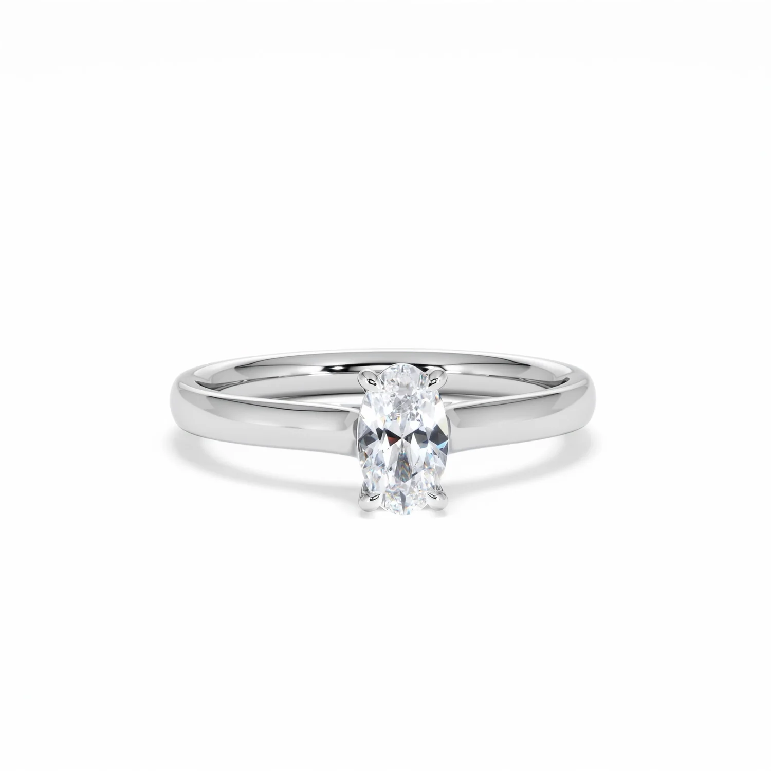 Amora Oval 0.50ct Lab Diamond Engagement Ring F/VS1 Set in 18K White Gold - Image 11