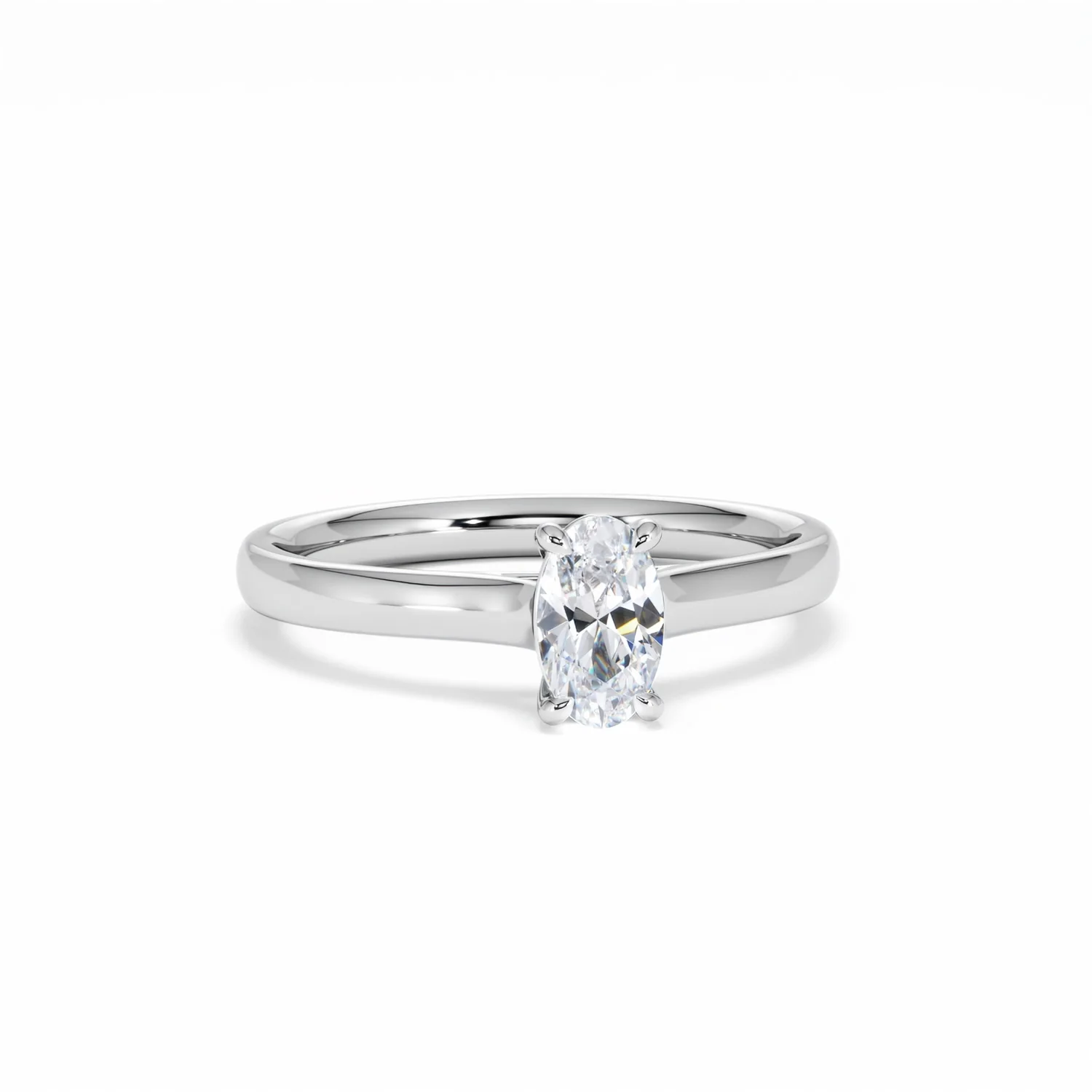 Amora Oval 0.50ct Lab Diamond Engagement Ring F/VS1 Set in 18K White Gold - Image 12