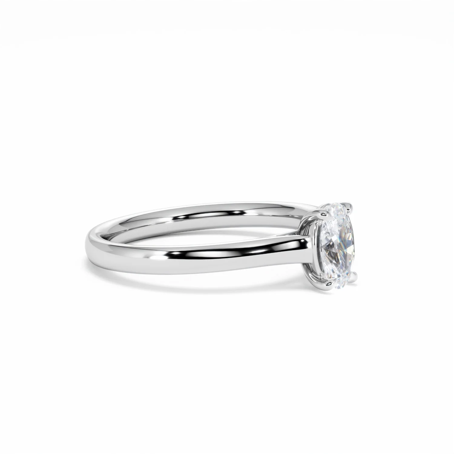 Amora Oval 0.50ct Lab Diamond Engagement Ring F/VS1 Set in 18K White Gold - Image 21