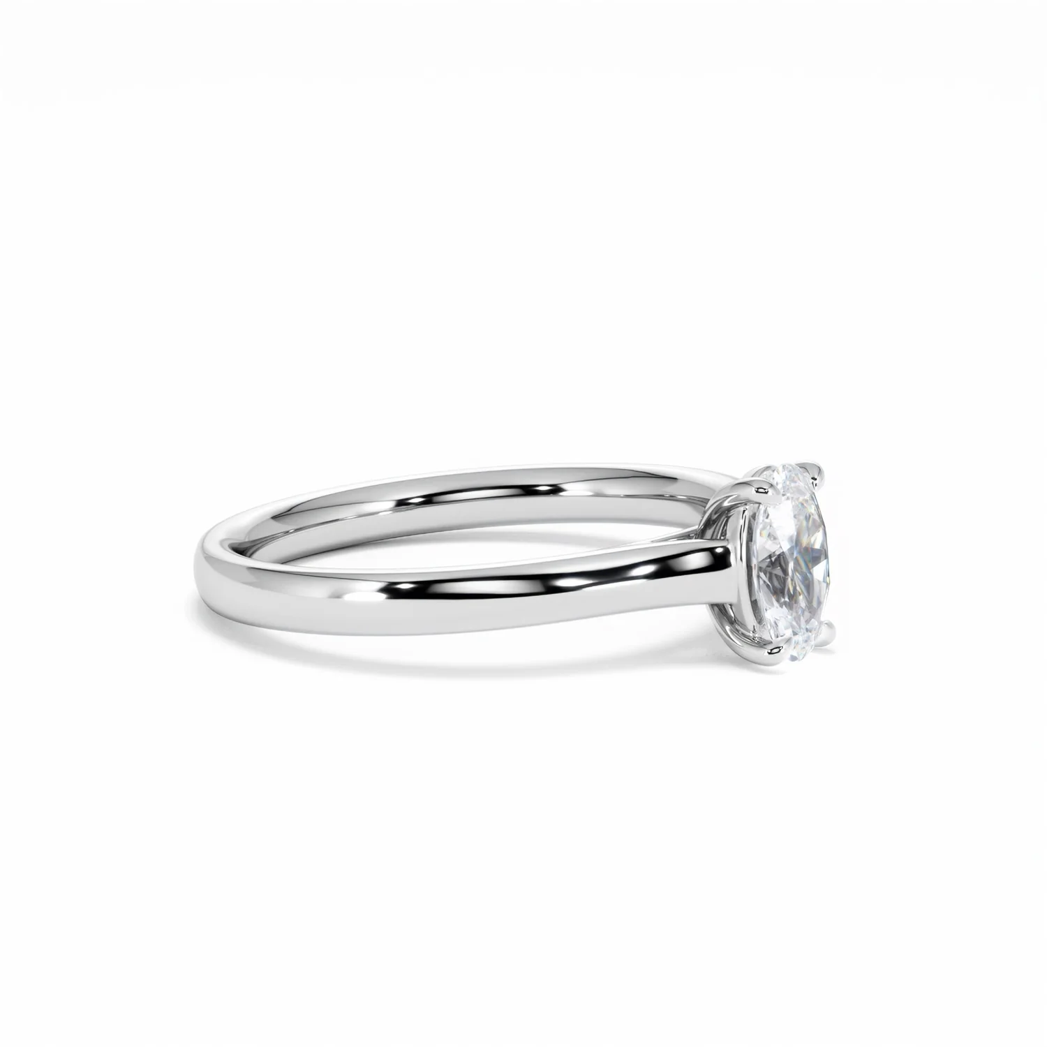 Amora Oval 0.50ct Lab Diamond Engagement Ring F/VS1 Set in 18K White Gold - Image 22