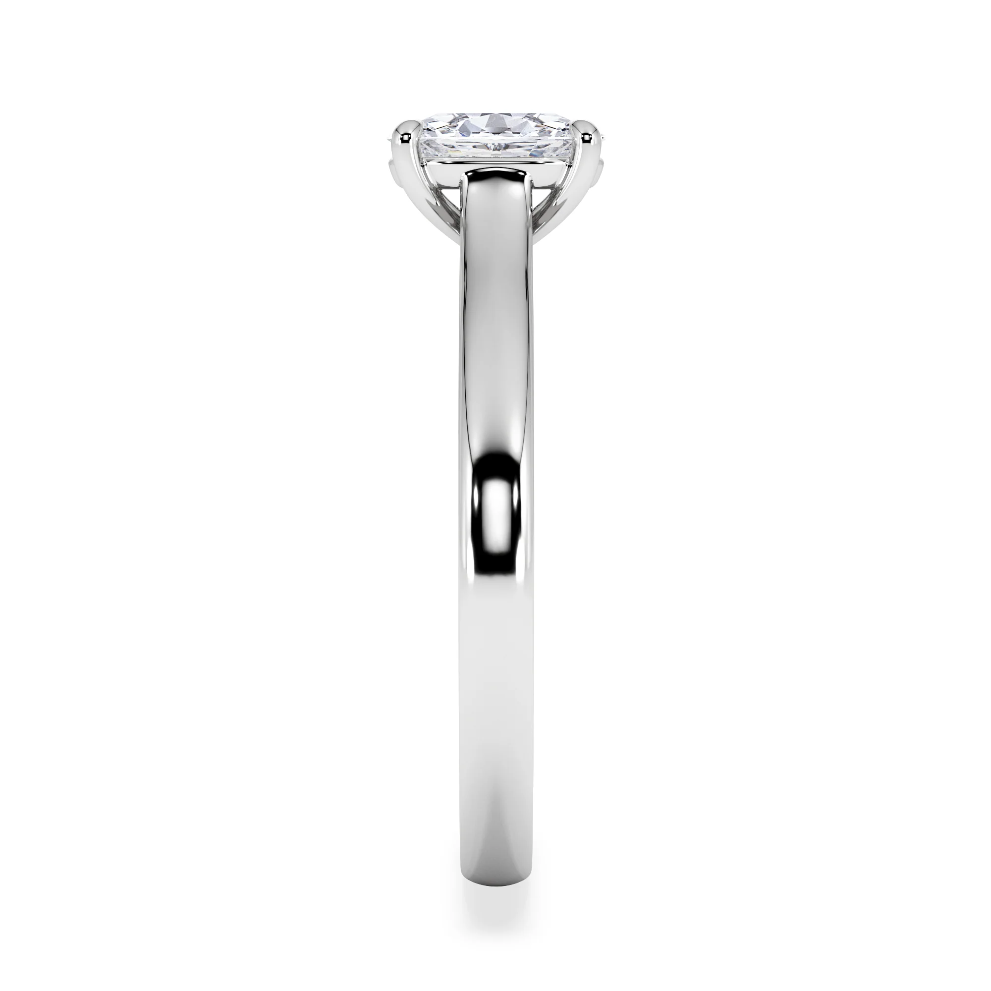 Amora Oval 0.50ct Lab Diamond Engagement Ring F/VS1 Set in 18K White Gold - Image 4
