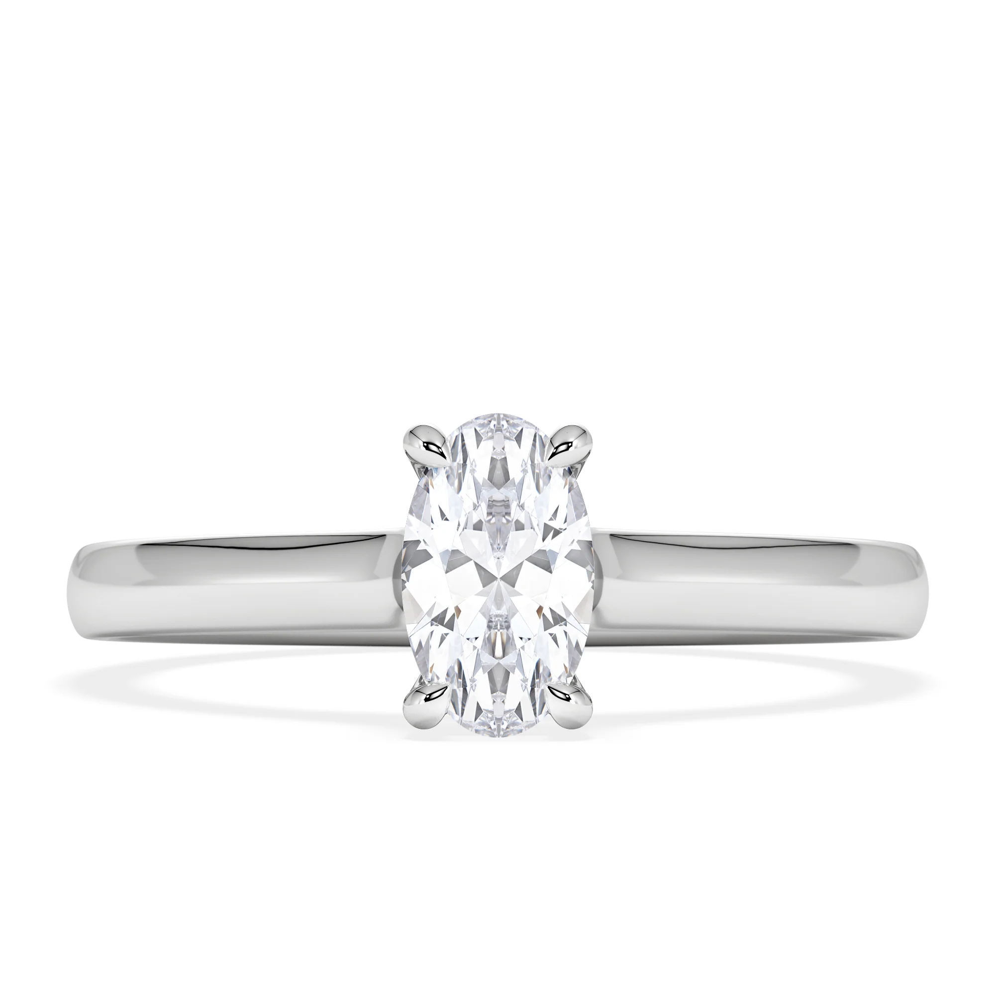 Amora Oval 0.50ct Lab Diamond Engagement Ring F/VS1 Set in 18K White Gold - Image 5