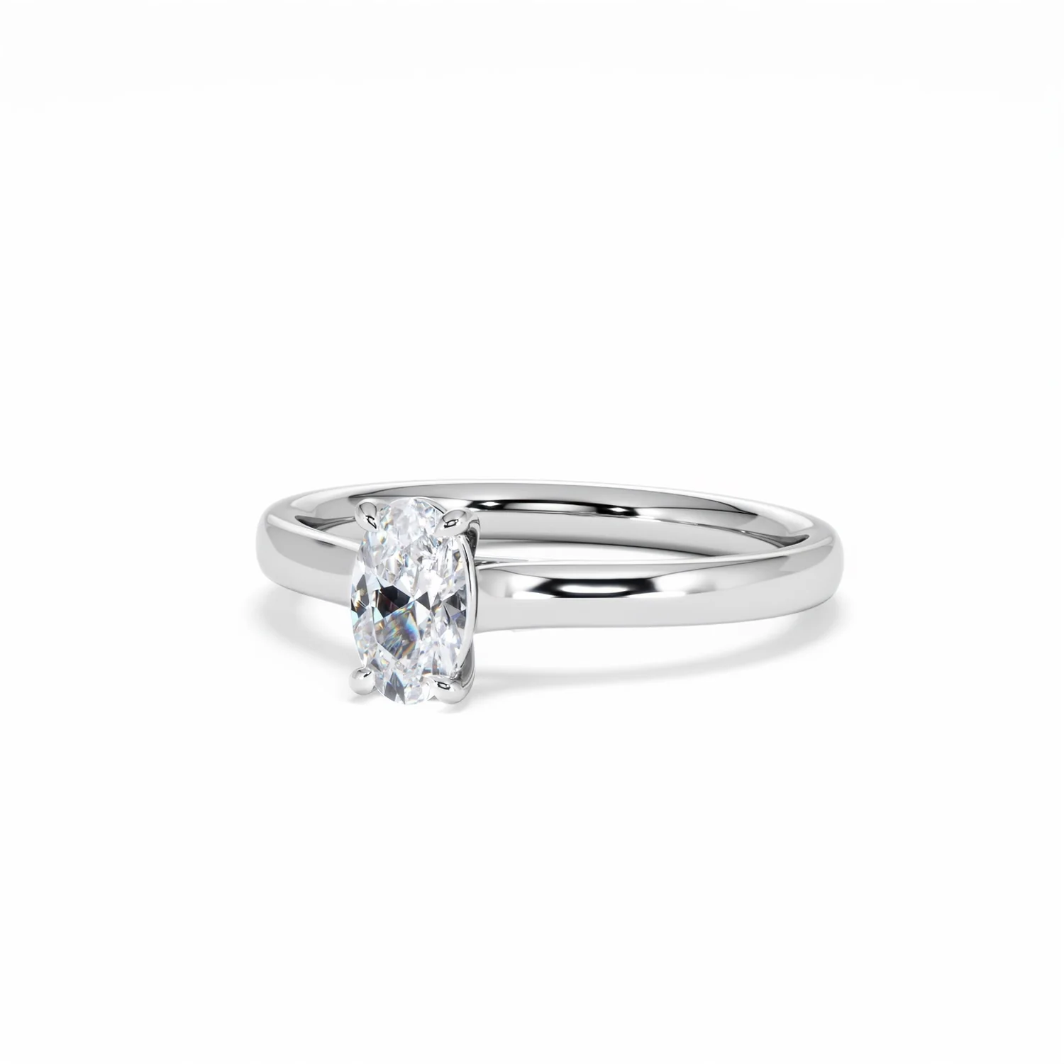 Amora Oval 0.50ct Lab Diamond Engagement Ring F/VS1 Set in 18K White Gold - Image 85